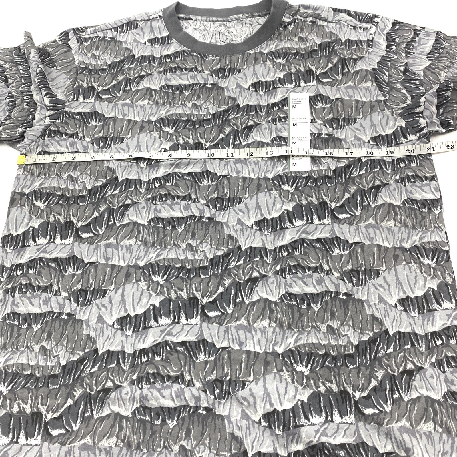 Original Use Mens Size M Short Sleeve Crew Neck T-Shirt Printed Gravel Gray