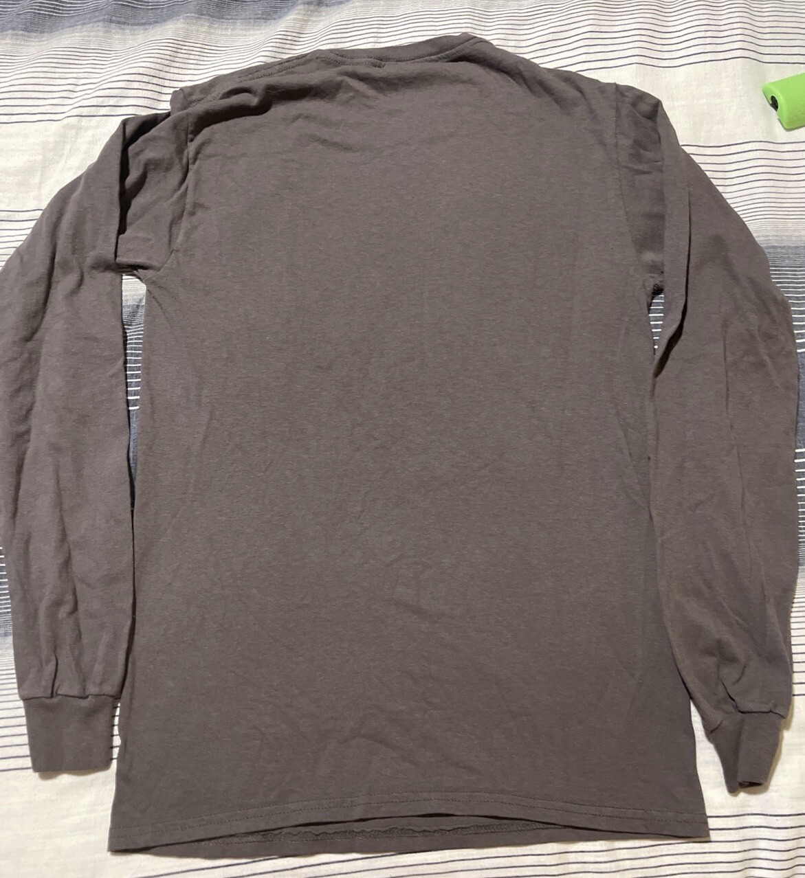 New York Brown Long Sleeve Cottton Blend Delta Pro-Weight T-Shirt Small (325)