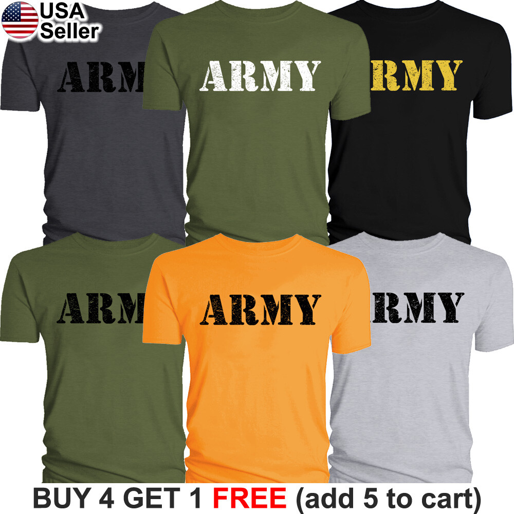 US Army T-Shirt USA Military Physical Training Patriotic PT American Distressed