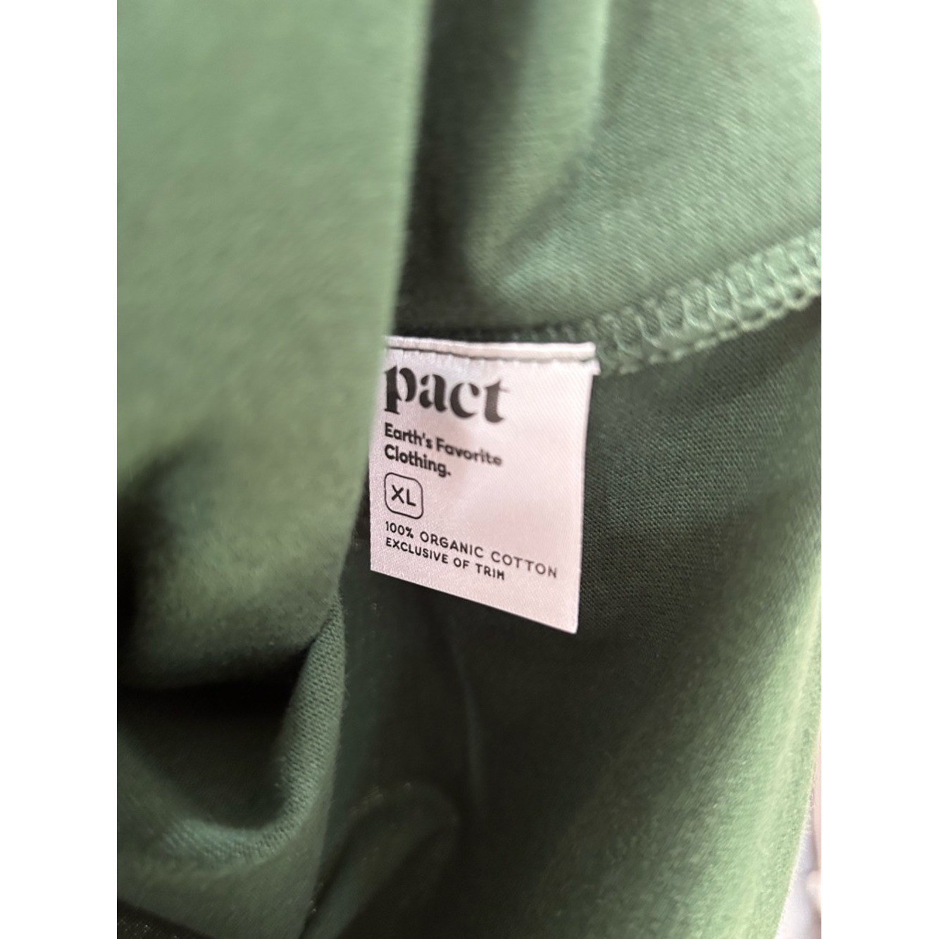 Pact Men&rsquo;s Short Sleeve Henley shirt XL Fits Like XXL green Organic Cotton NWOT