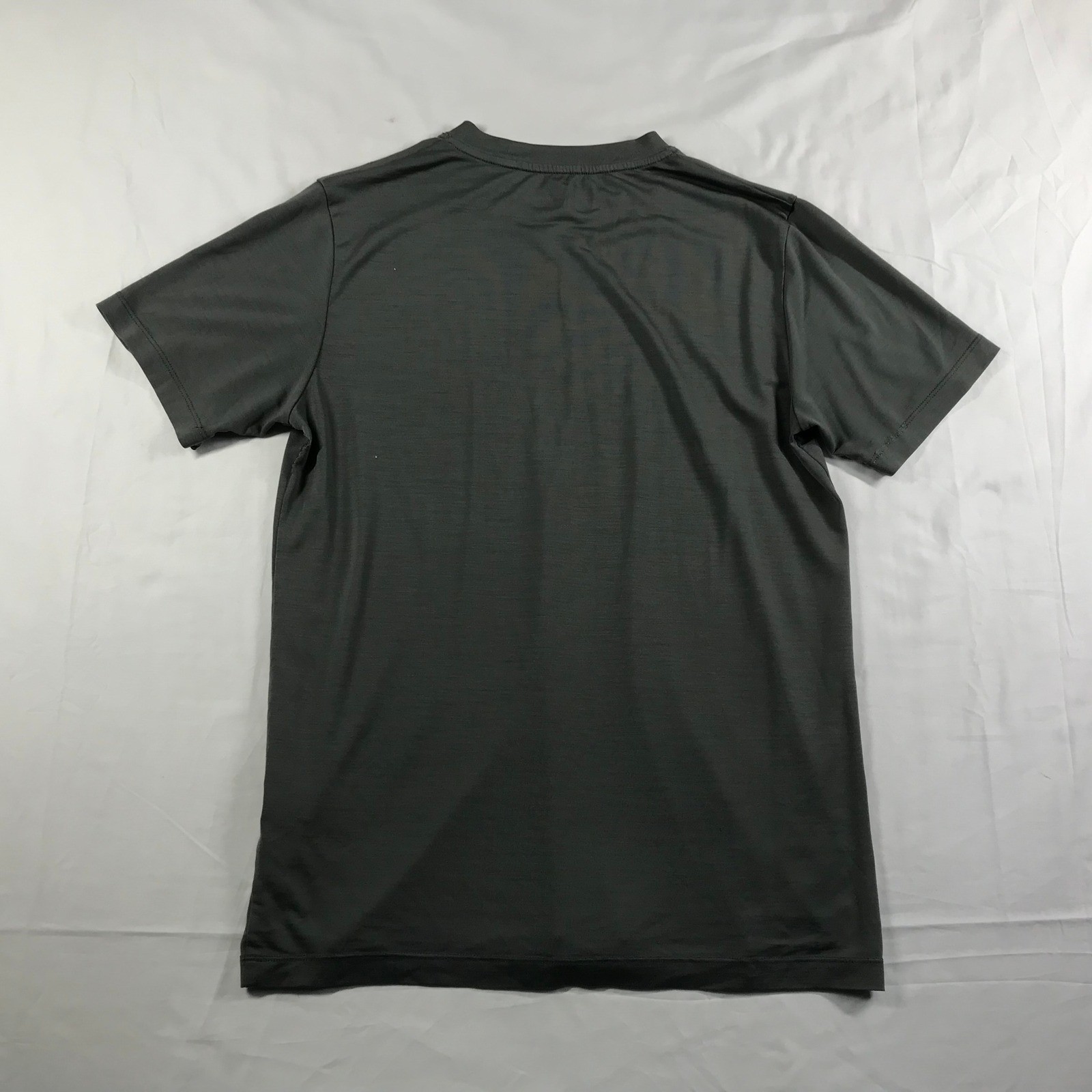 Swan Merino Wool Blend T-Shirt Mens Small Gray Short Sleeve Base Layer Hiking
