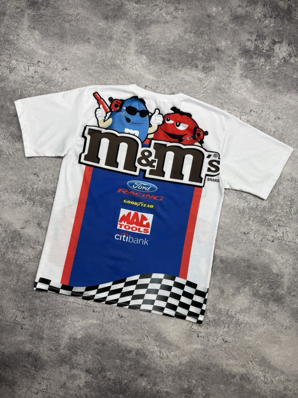 Vintage Y2K M&M’s Men’s T-Shirt Racing Tee Big Logo Rare Hype Streetwear
