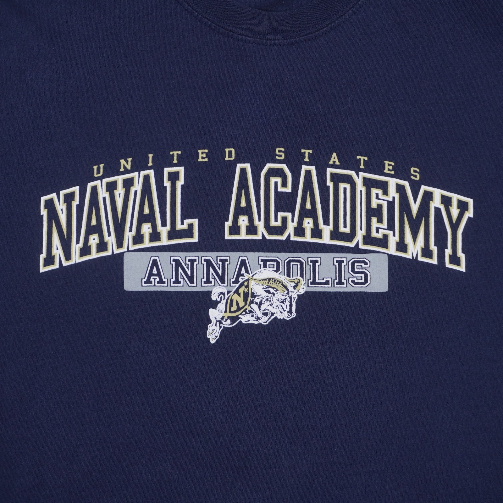 Vintage Y2K US Naval Academy Annapolis T Shirt Mens Medium Navy Blue MV Sport