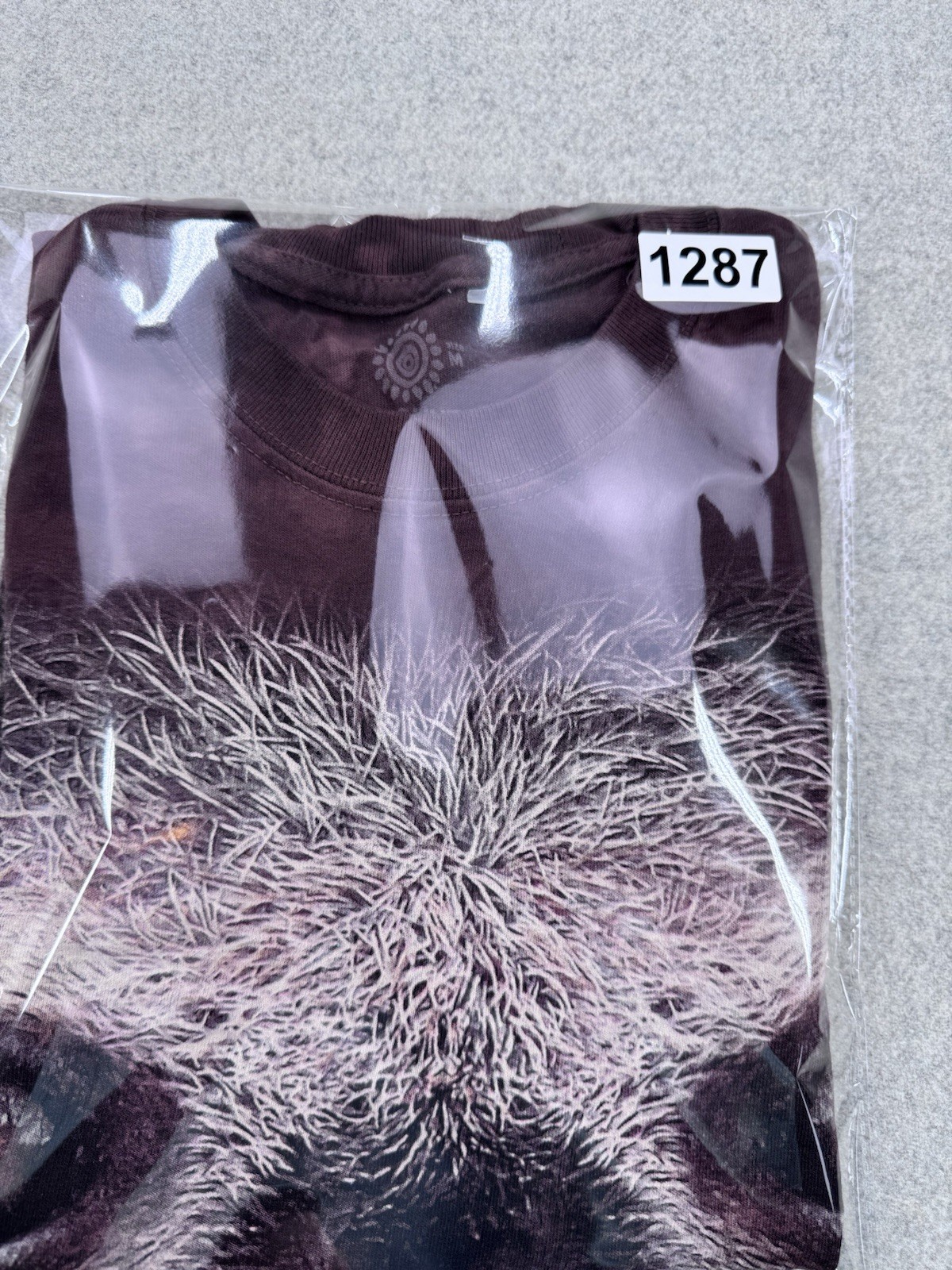 The Mountain T Shirt Mens M « Sloth Face » Liquid Blue Hand Dyed Big Face Boho Tee