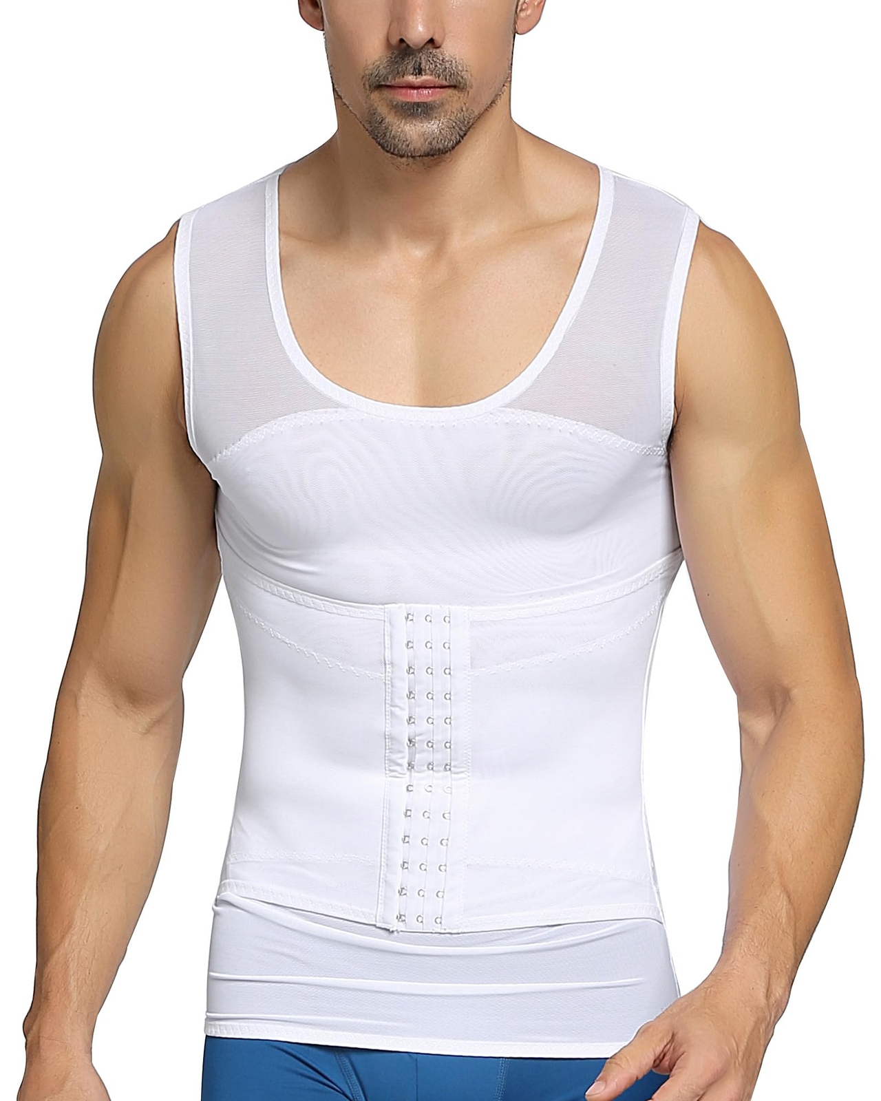 Men Compression Shirts Body shaper Tummy Control Underwear Slimming Girdle US