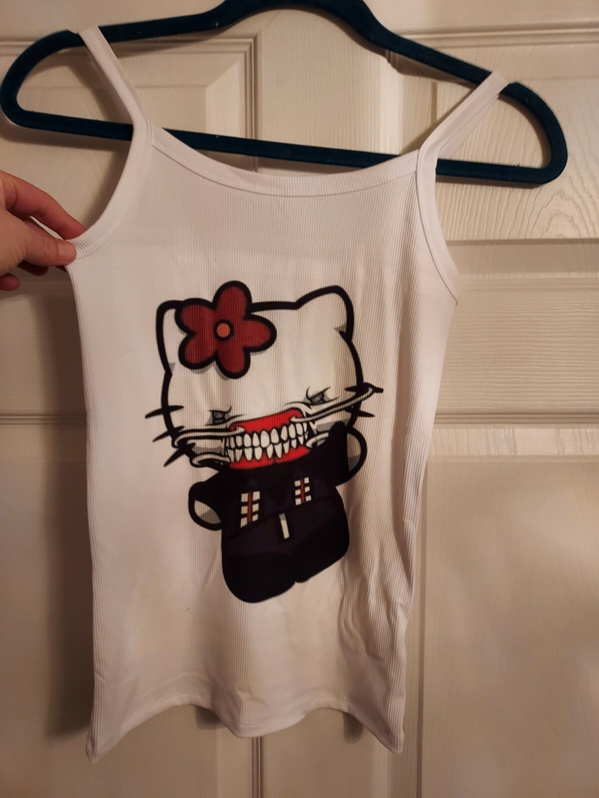 Hello Kitty tank top bloody hello Kitty shirt goth hello Kitty xs through xxl