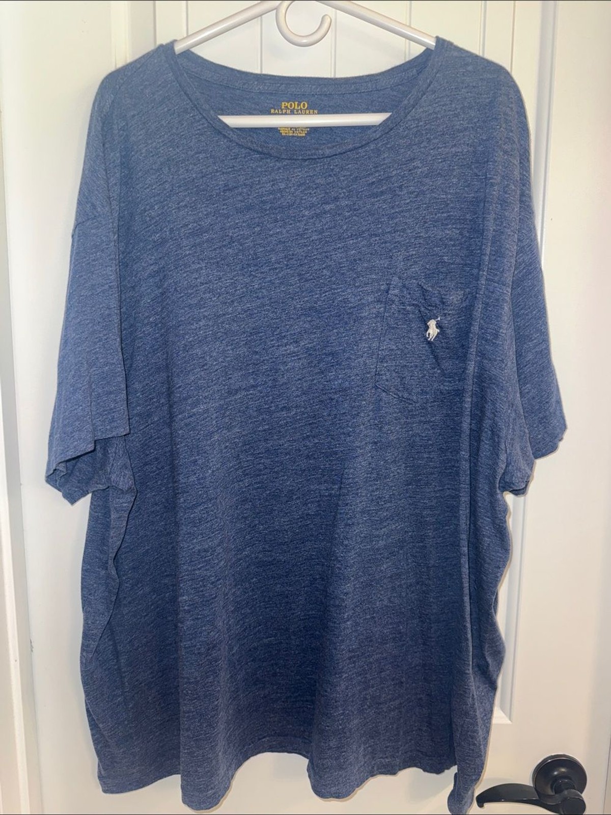 Polo Ralph Lauren Classic Fit Pocket T-Shirt Men&rsquo;s 3XB 3X Big Blue Heather