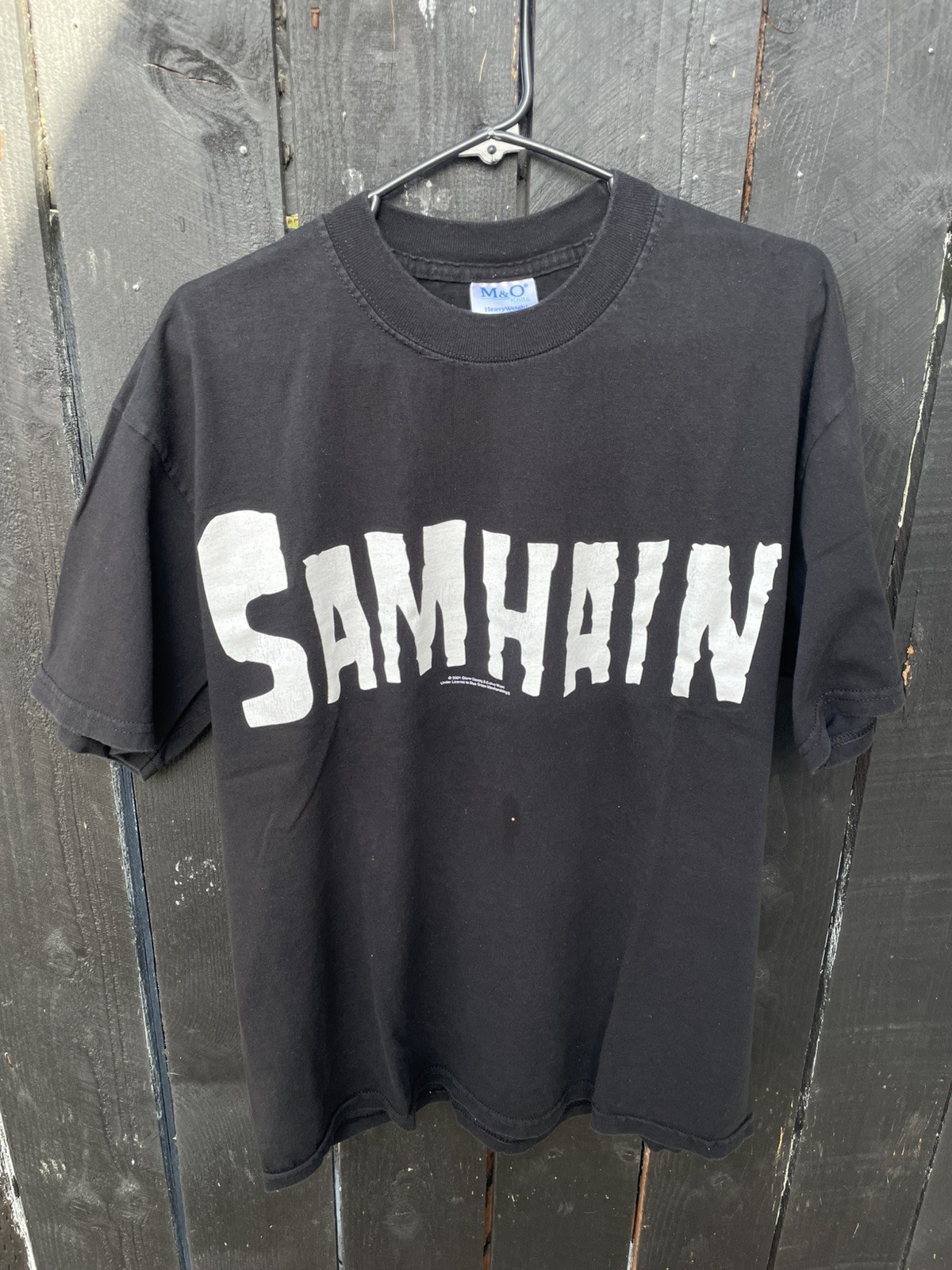 Samhain RARE VTG 2001 T Shirt Blue Grape Merch Large Glenn Danzig Evilive Music