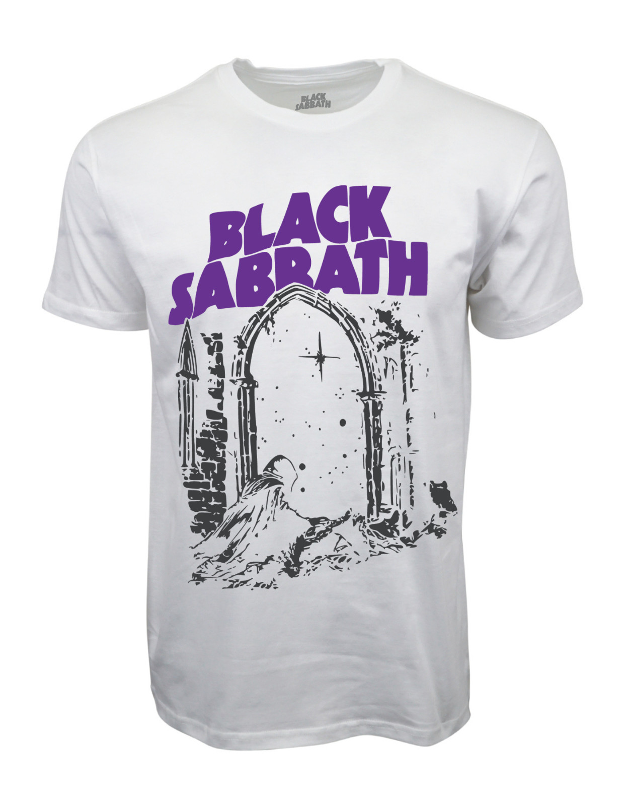 BLACK SABBATH OFFICIAL LICENSE NIGHT ARCH T SHIRT WHITE