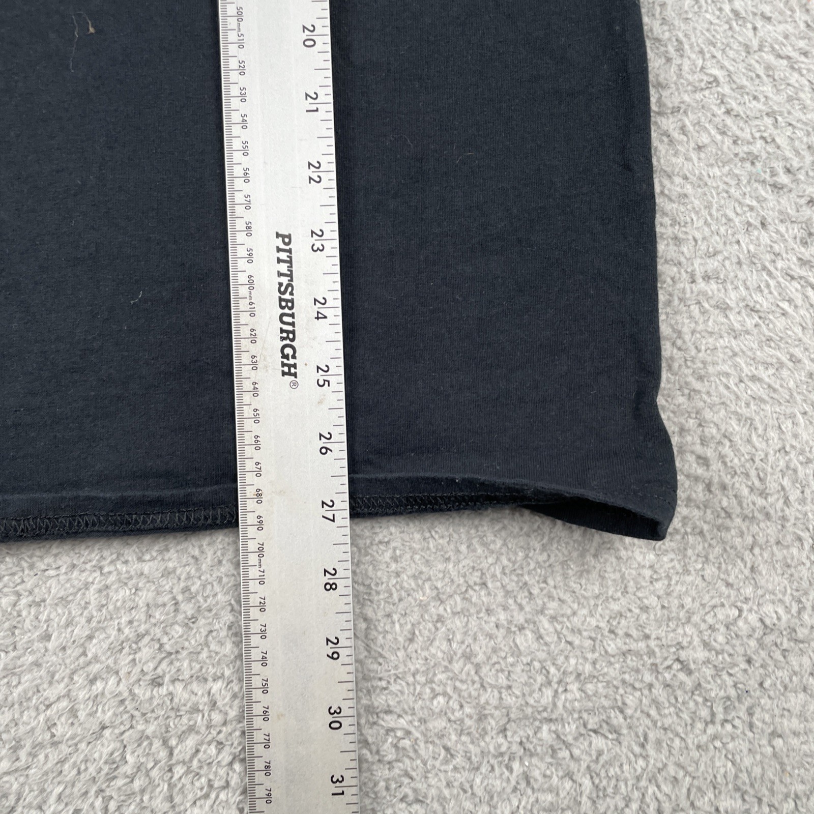 Famous Brand Jet L Black Shirt 100% Cotton Knit Classic Boxy Fit Classic Logo