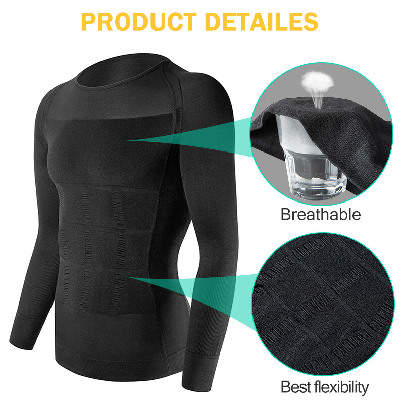 Men&rsquo;s Slimming Body Shaper Vest Compression Shirt Workout Tank Tops Abdomen Slim