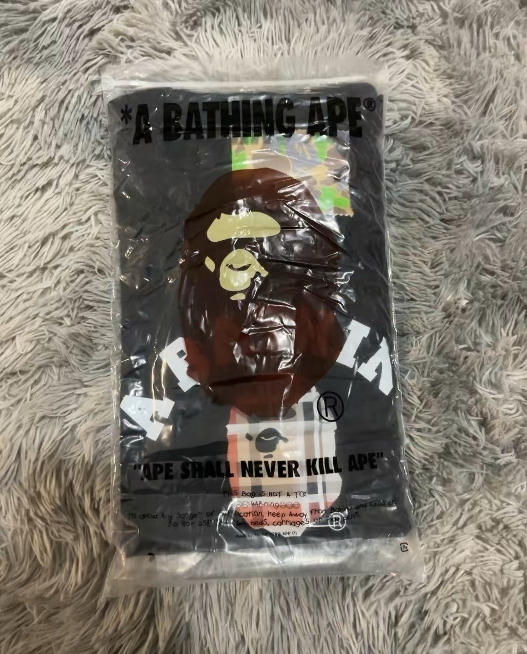 A Bathing Ape BAPE Black Ape Head Logo Graphic Tee Cotton Crew Neck Men&rsquo;s M