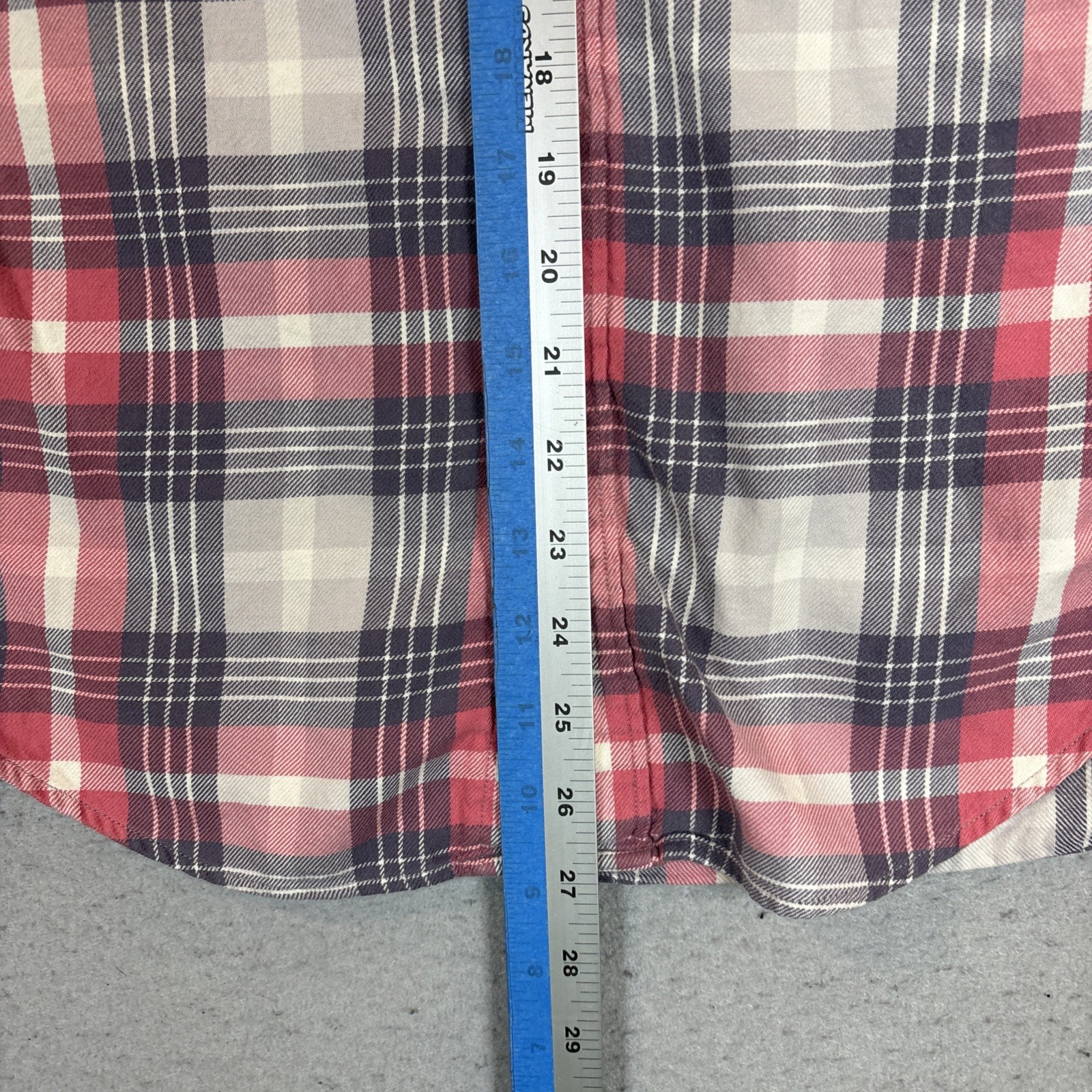 J.Crew 100% Cotton Men&rsquo;s Size Small Slim Fit Flannel Pink/Gray