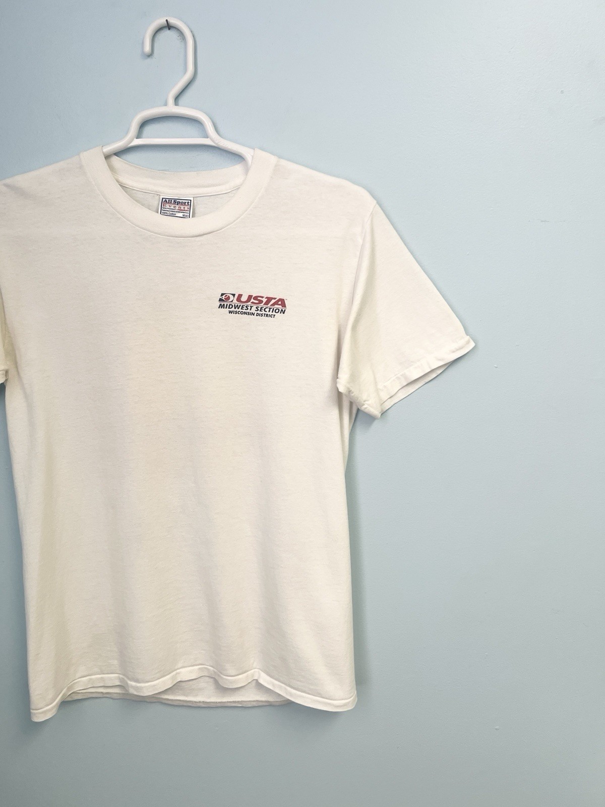 Vintage 90s USTA Midwest Section Wisconsin District Tennis T Shirt Medium