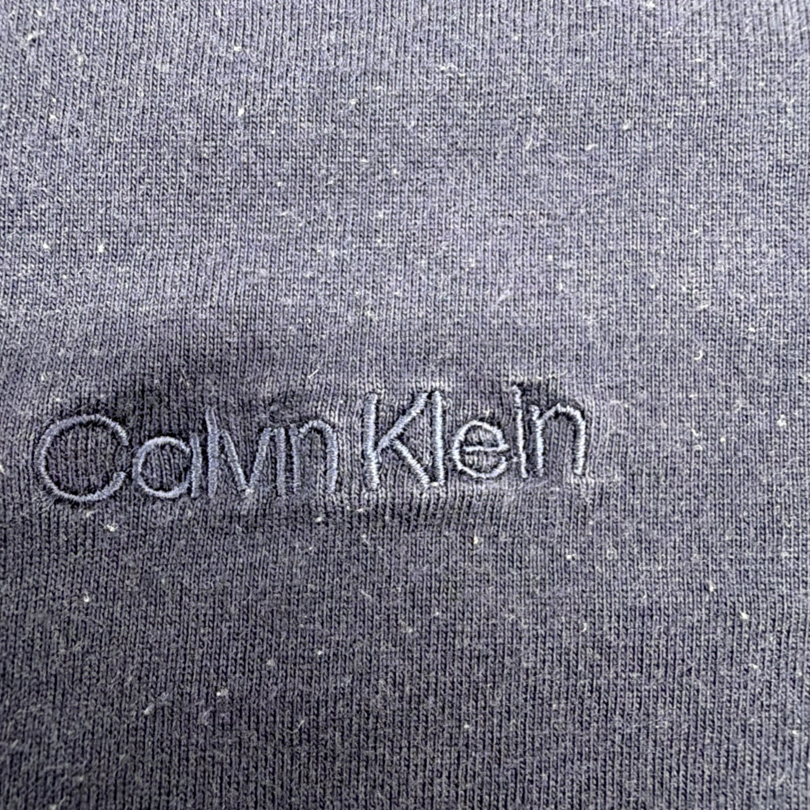 Calvin Klein Pima Cotton T-shirt Men XL Black Logo Embroidered.#46634