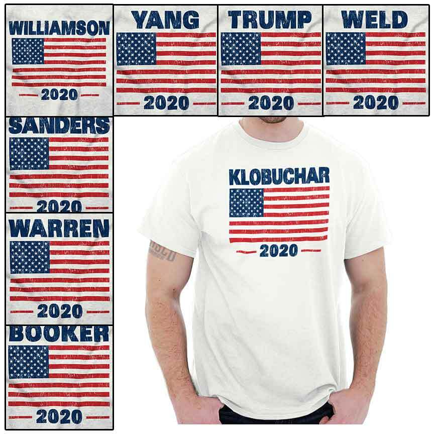 Election American Campaign Booker 2020 Gift Adult Short Sleeve Crewneck Tee