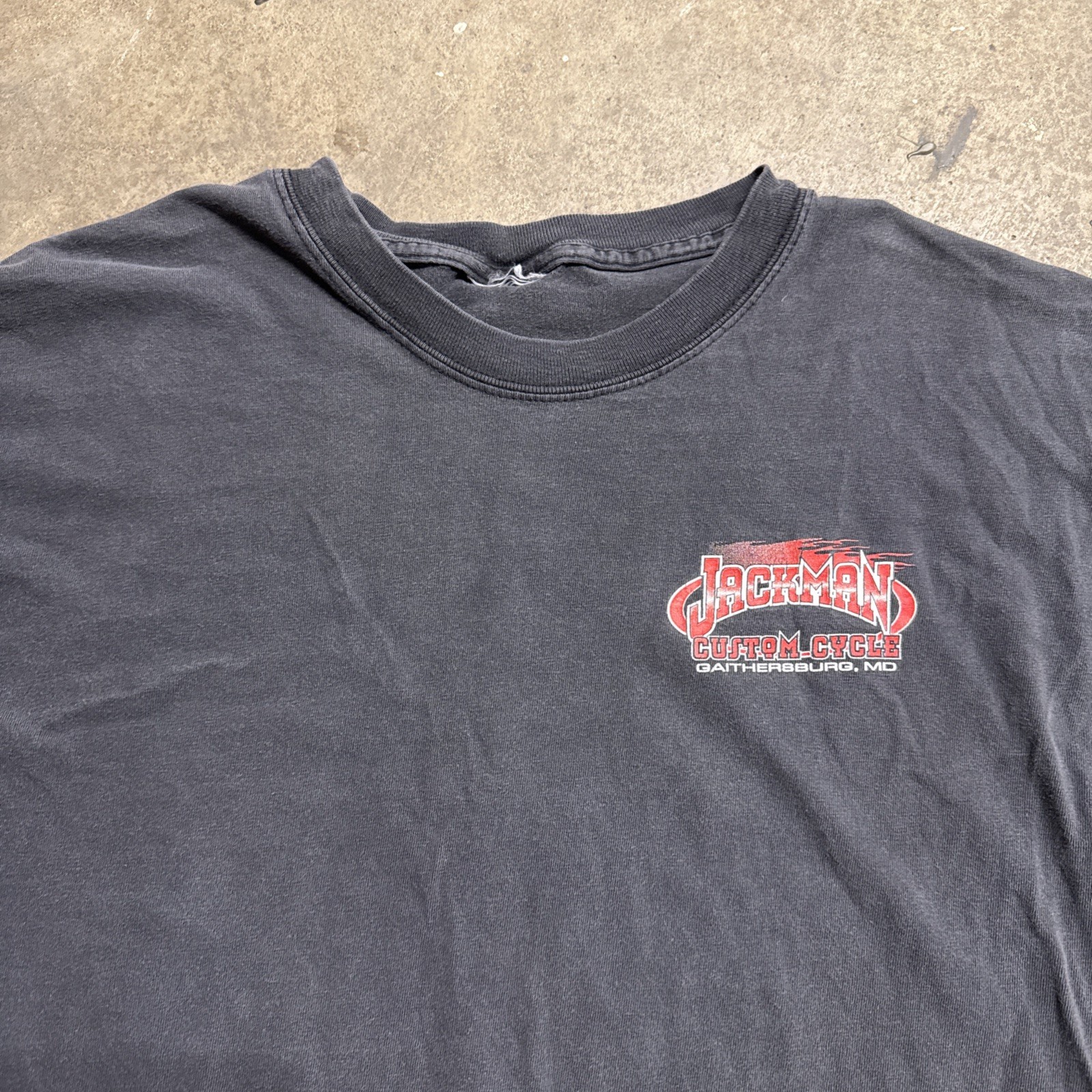 Vintage Harley Davidson Shirt Mens Large Black 90s Flames Custom Cycles Biker
