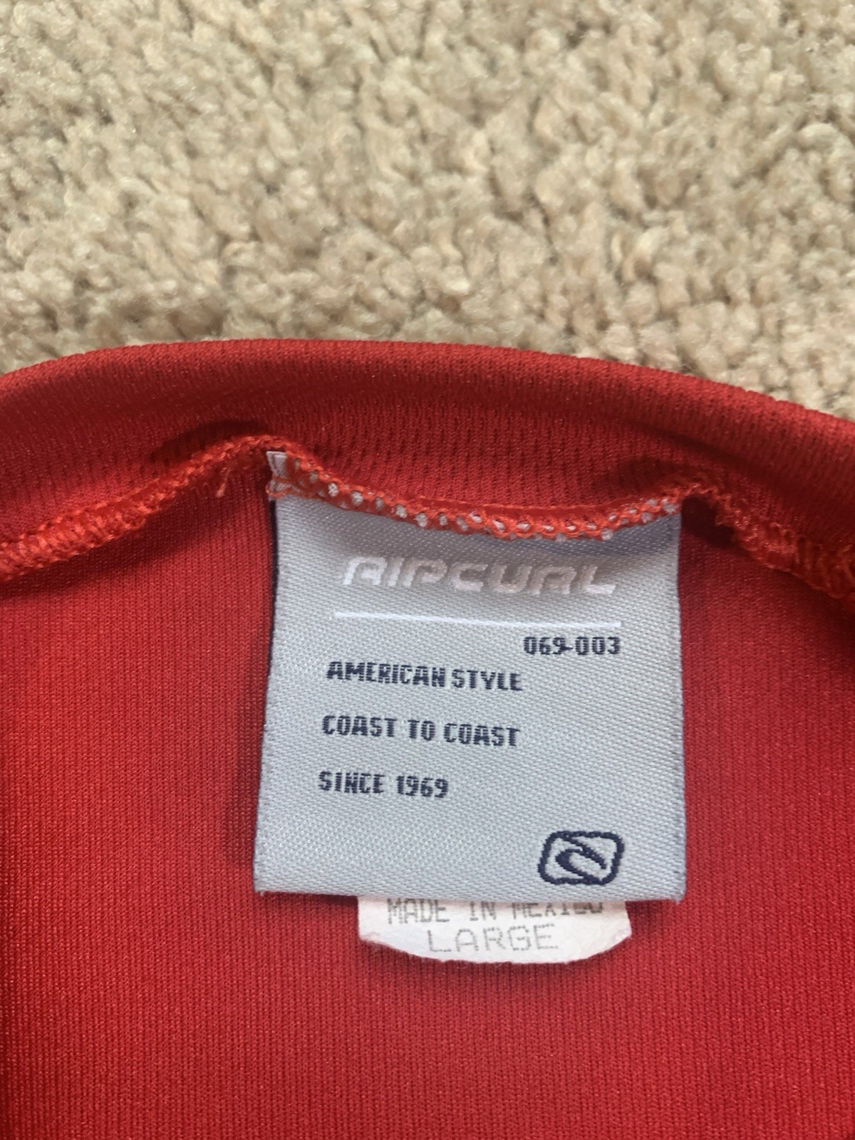 Vintage Rip curl Shirt Surfing Nylon Spandex Stretch Y2K Mens Large