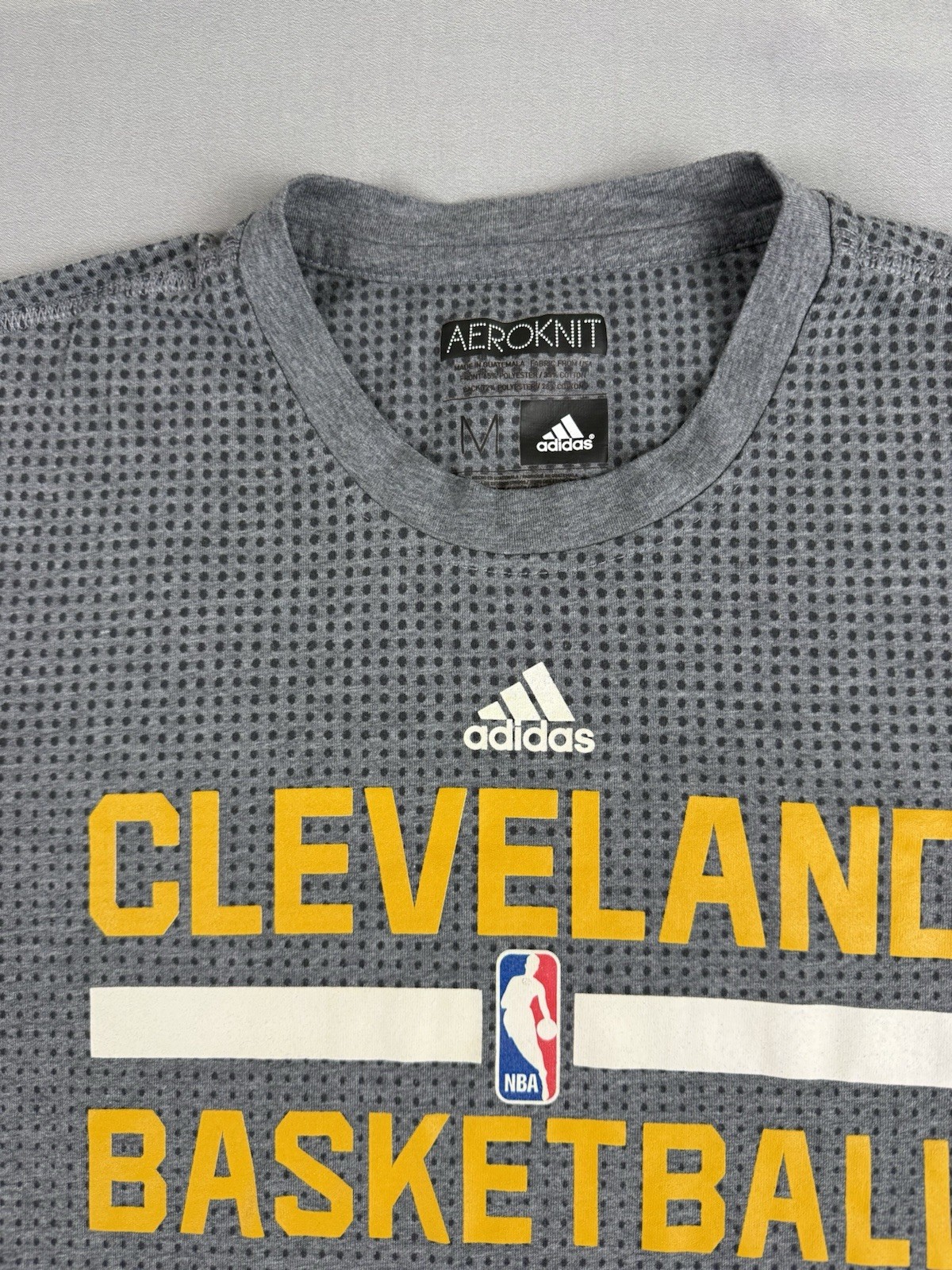 Adidas Cleveland Cavaliers Basketball ClimaCool Long Sleeve Shirt Men’s M Gray