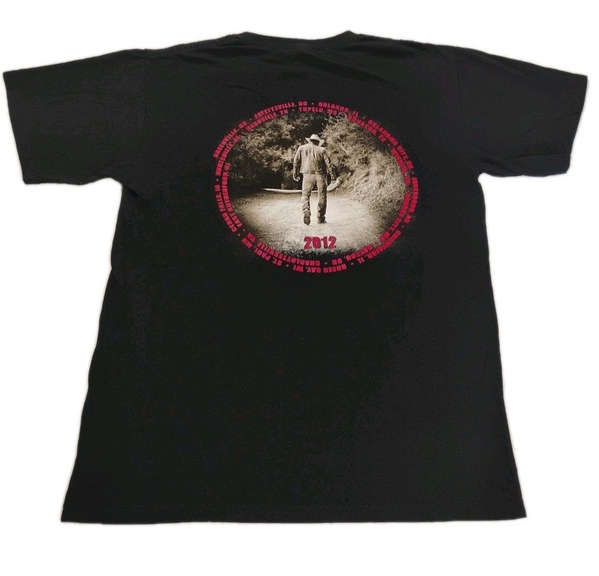Anvil Jason Aldean Mens Medium 2012 Tour Black Tshirt Music Double Sided Graphic