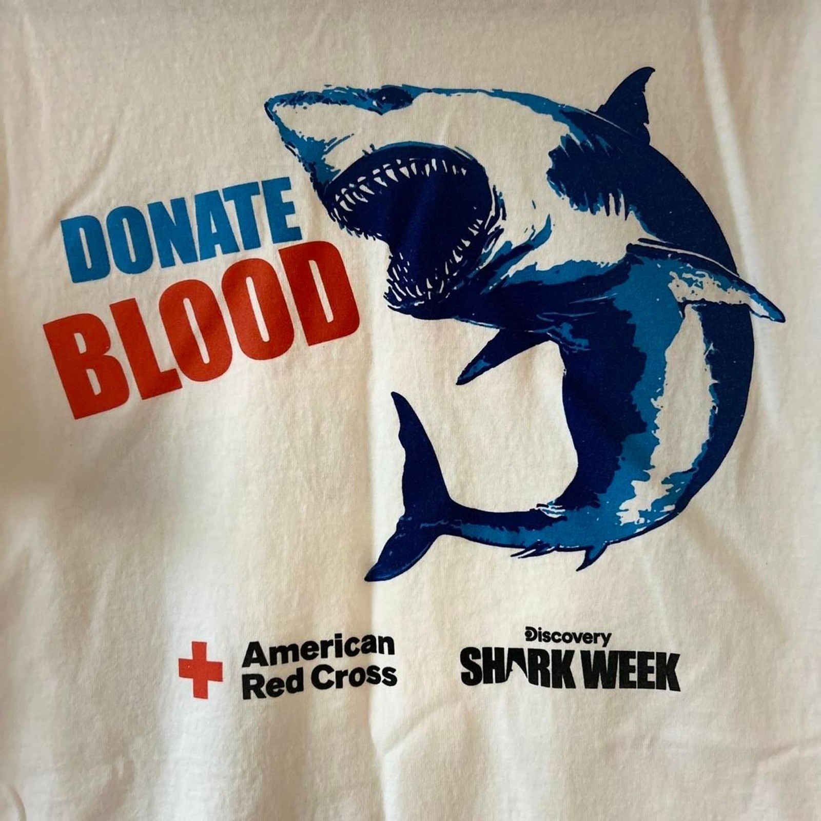 Authentic Hanes Shark Week American Red Cross Tee