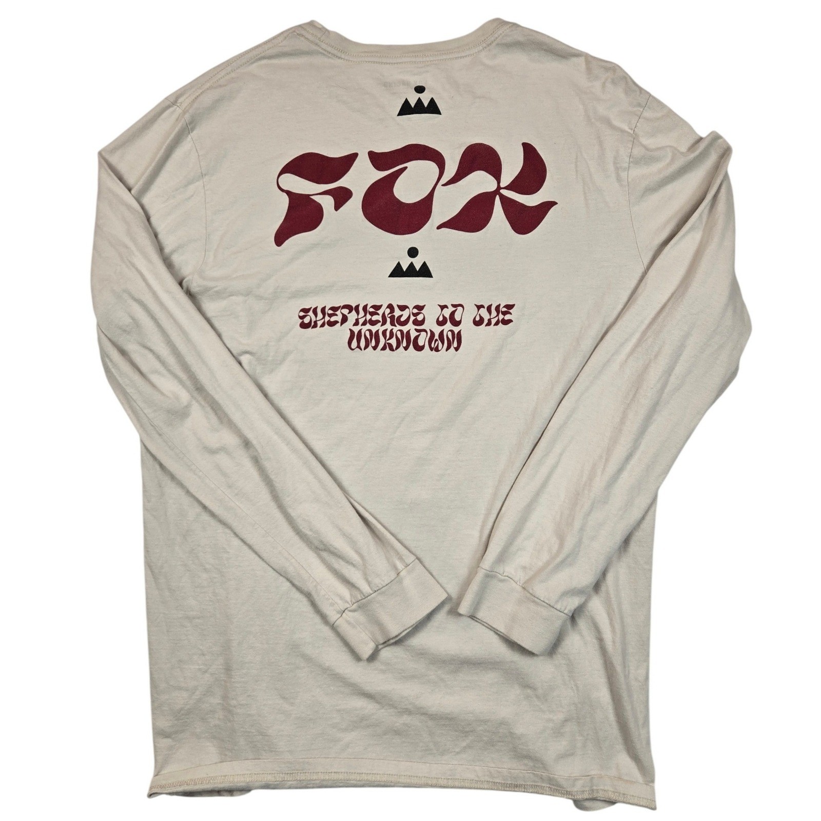 Fox Racing Long Sleeve T-Shirt Mens XL Tan Graphic Shepherds to the Unknown
