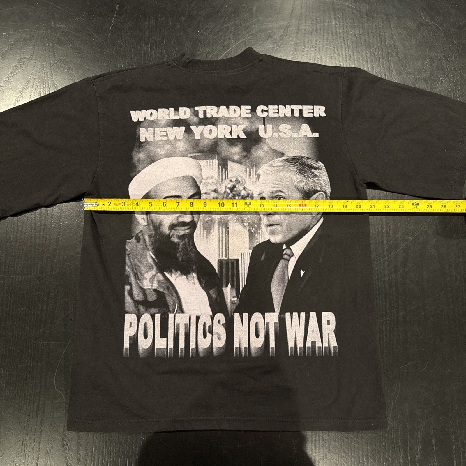 911 Vintage Rap Osama Bin Laden George W Bush Hip Hop T-Shirt Original Size XL