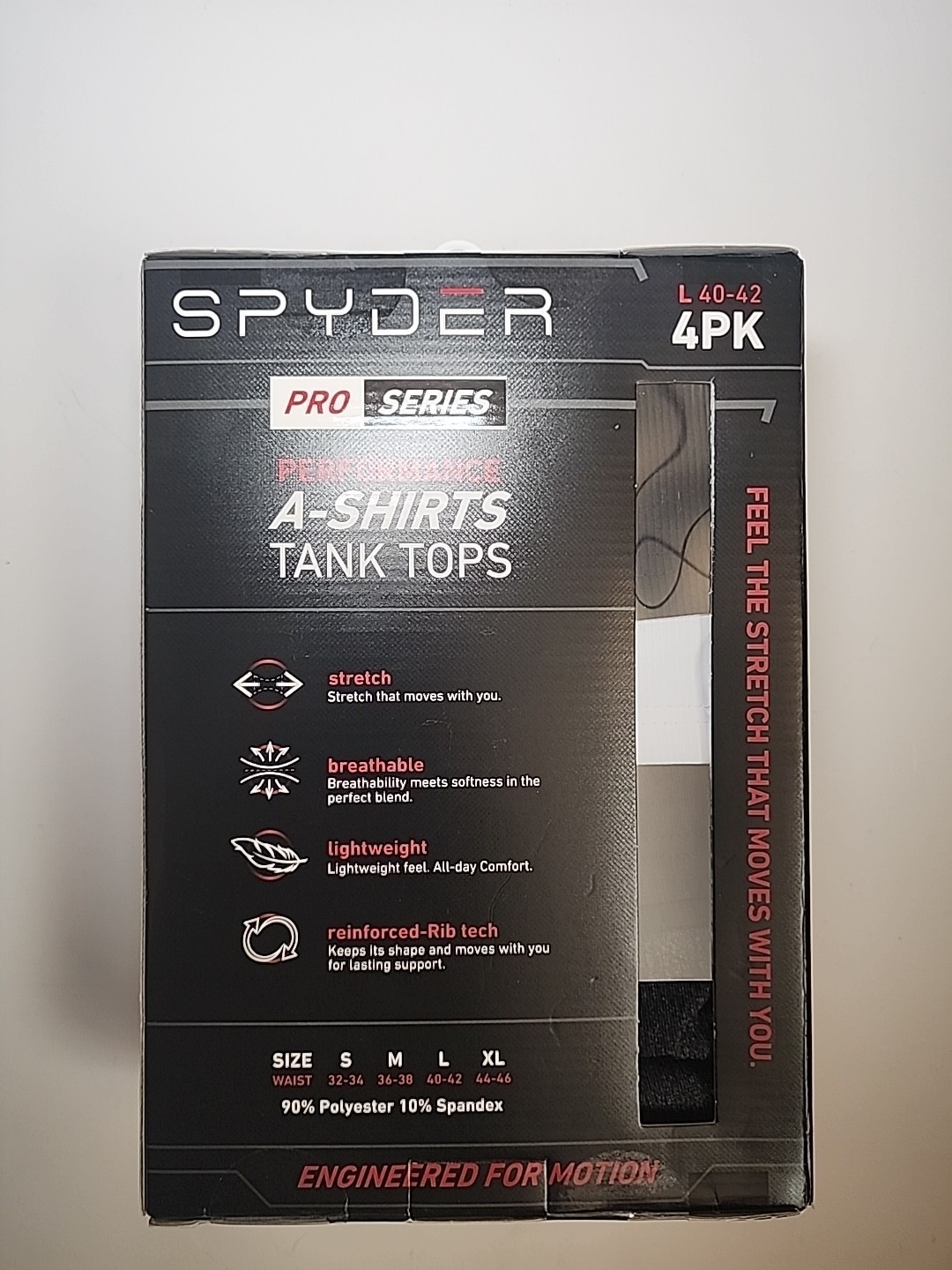Spyder Pro Series Men&rsquo;s Size Large Tank Tops 4 pack
