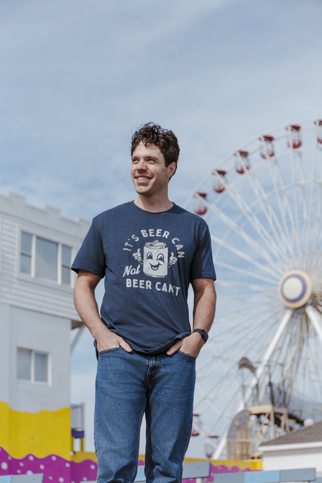 Mens Its Beer Can Not Beer Cant T Shirt Funny Drinking Lovers Positivity Joke