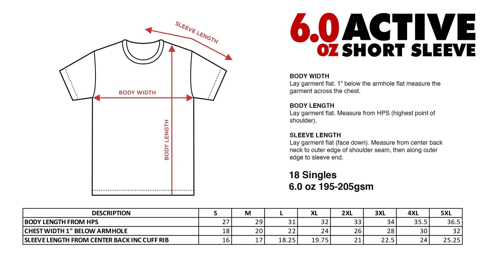 Shaka Wear 6.0 oz Active Short Sleeve T-Shirt (More Colors)