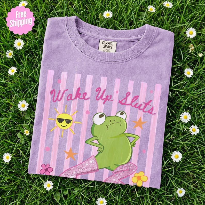 Wake Up Sluts It&rsquo;s Time To Sin Frog Shirt Funny Girls Trip Party Graphic Tee