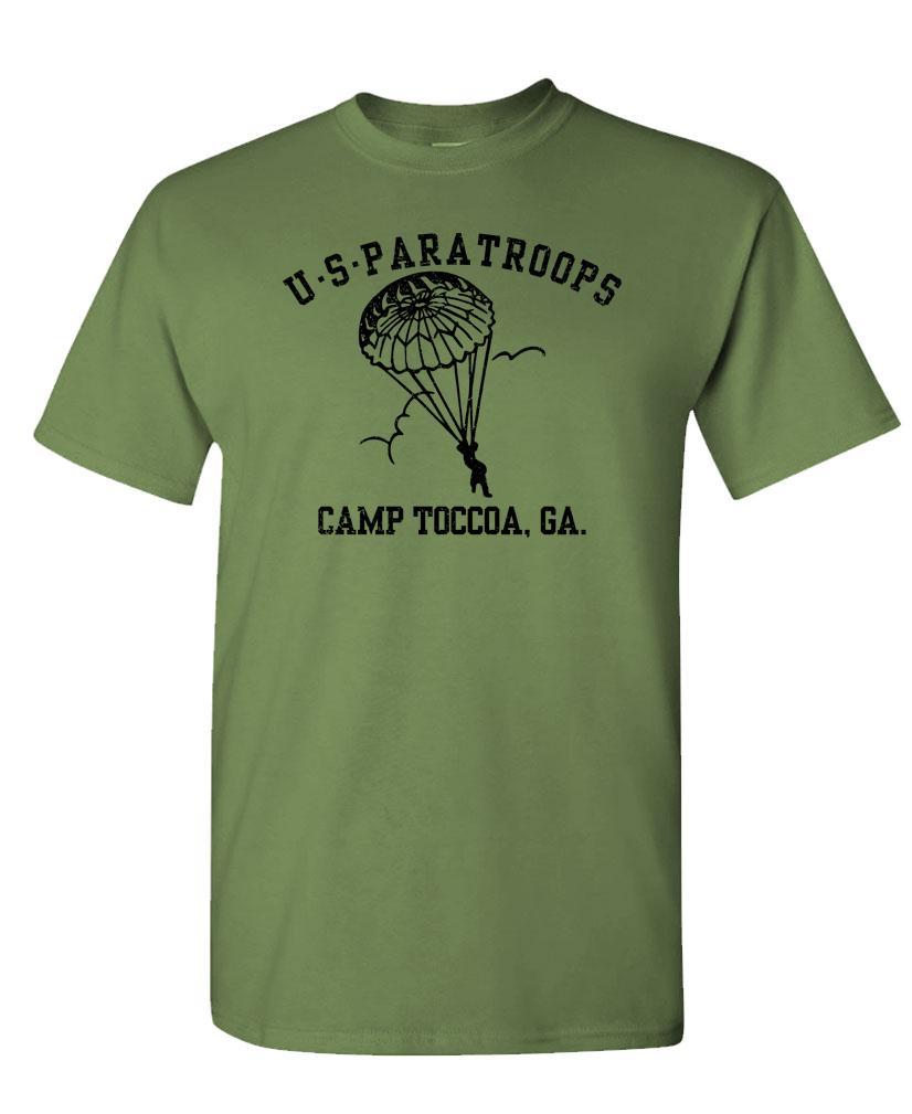 US PARATROOPS camp toccoa wwii ww2 army – Mens Cotton T-Shirt
