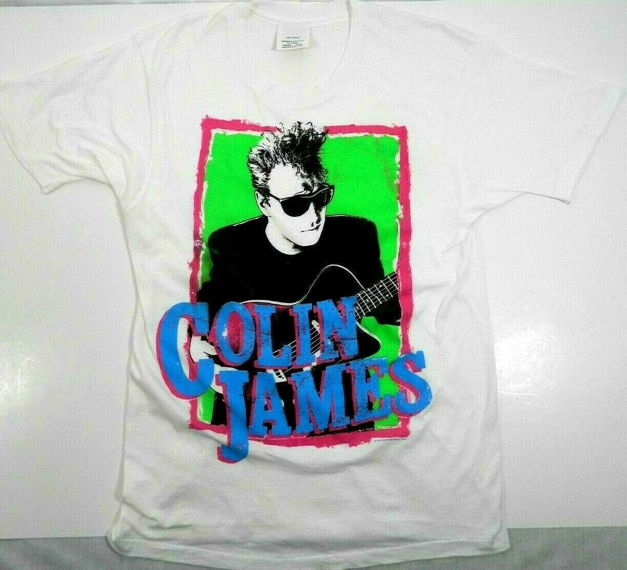 COLIN JAMES Shirt Vtg 1990 Voodoo Child Just Came Back Five Long Years Hanes LG