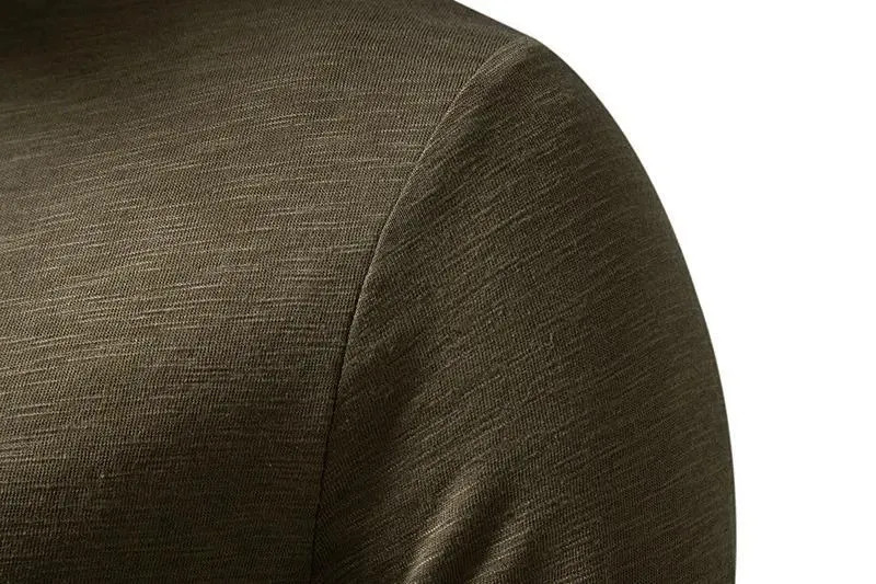 Camisa De Manga Larga Moda Lujo Camiseta Elegante Algodón Cuello V Para Hombres