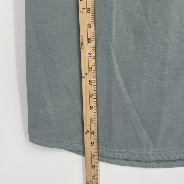 BYLT Premium Basics Signature Tee Mens Large Sage Green Curved Hem T-Shirt