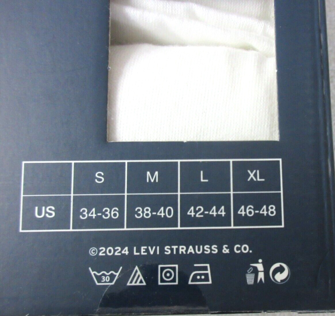 Levi&rsquo;s Men&rsquo;s Crewneck Premium Cotton 3 Pack Tee shirts White NIB Ships Free
