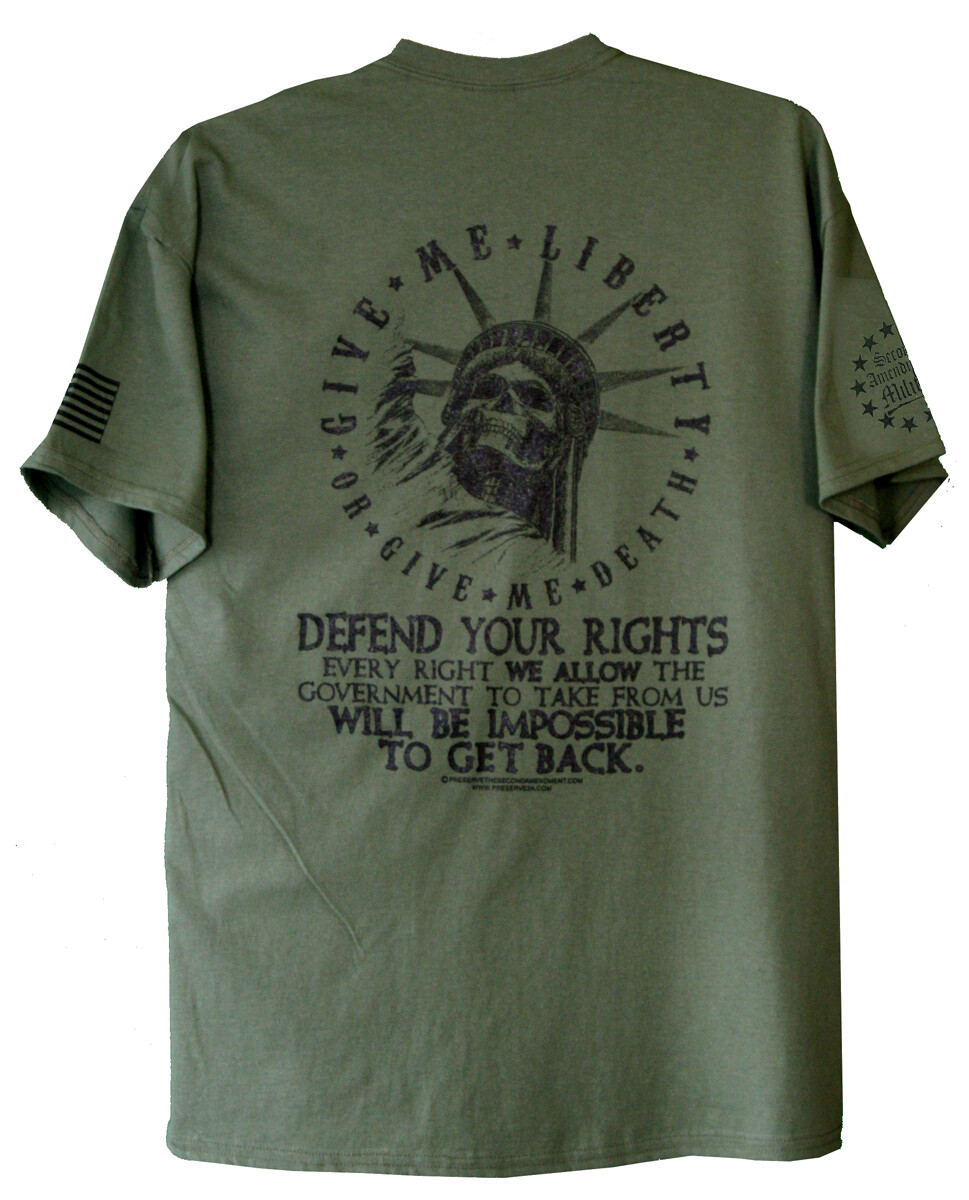 Second Amendment Militia Lady Liberty T-Shirt Second Amendment Gun Rights 2A
