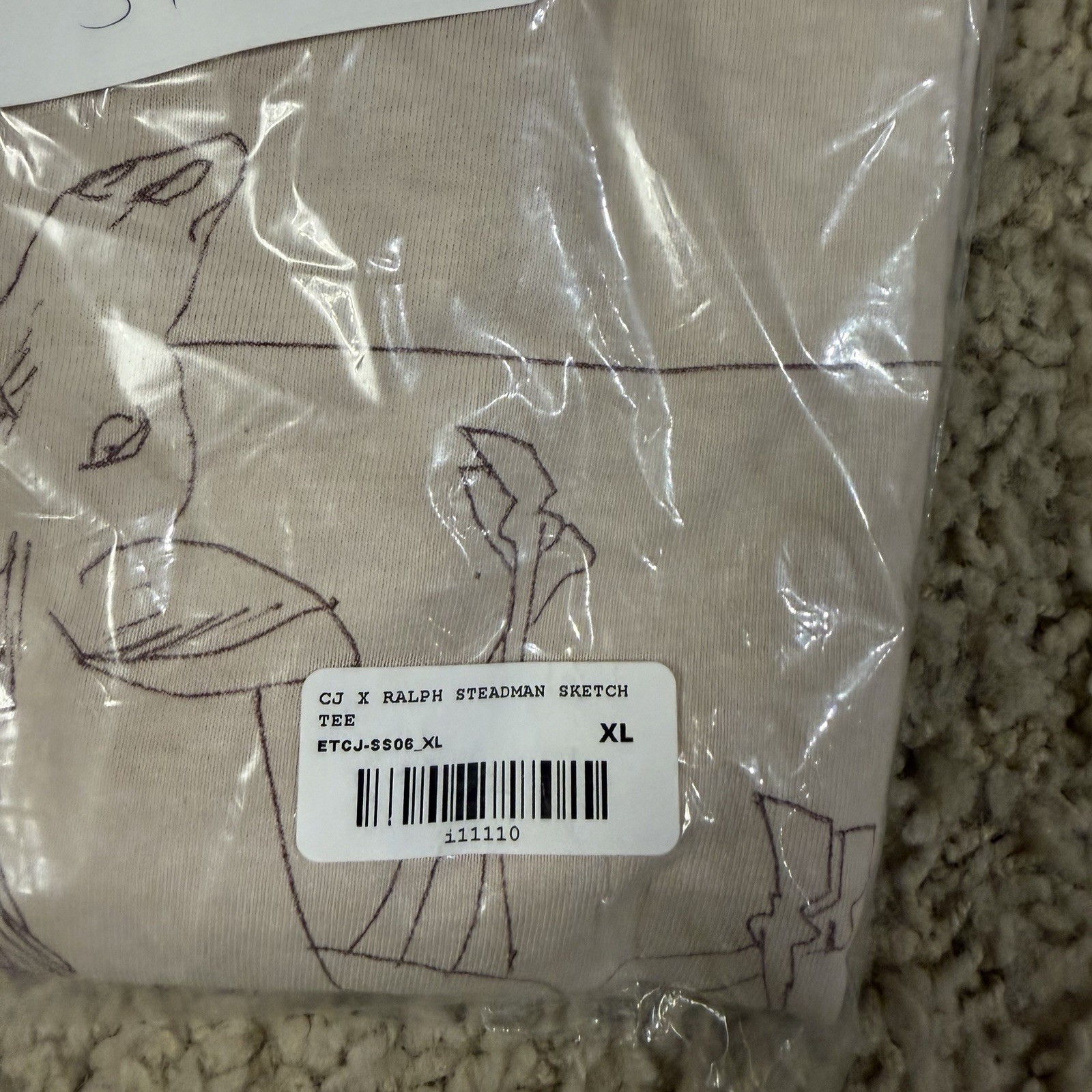 Travis Scott Cactus Jack Ralph Steadman Sketch Tee Size Extra Large Complexcon