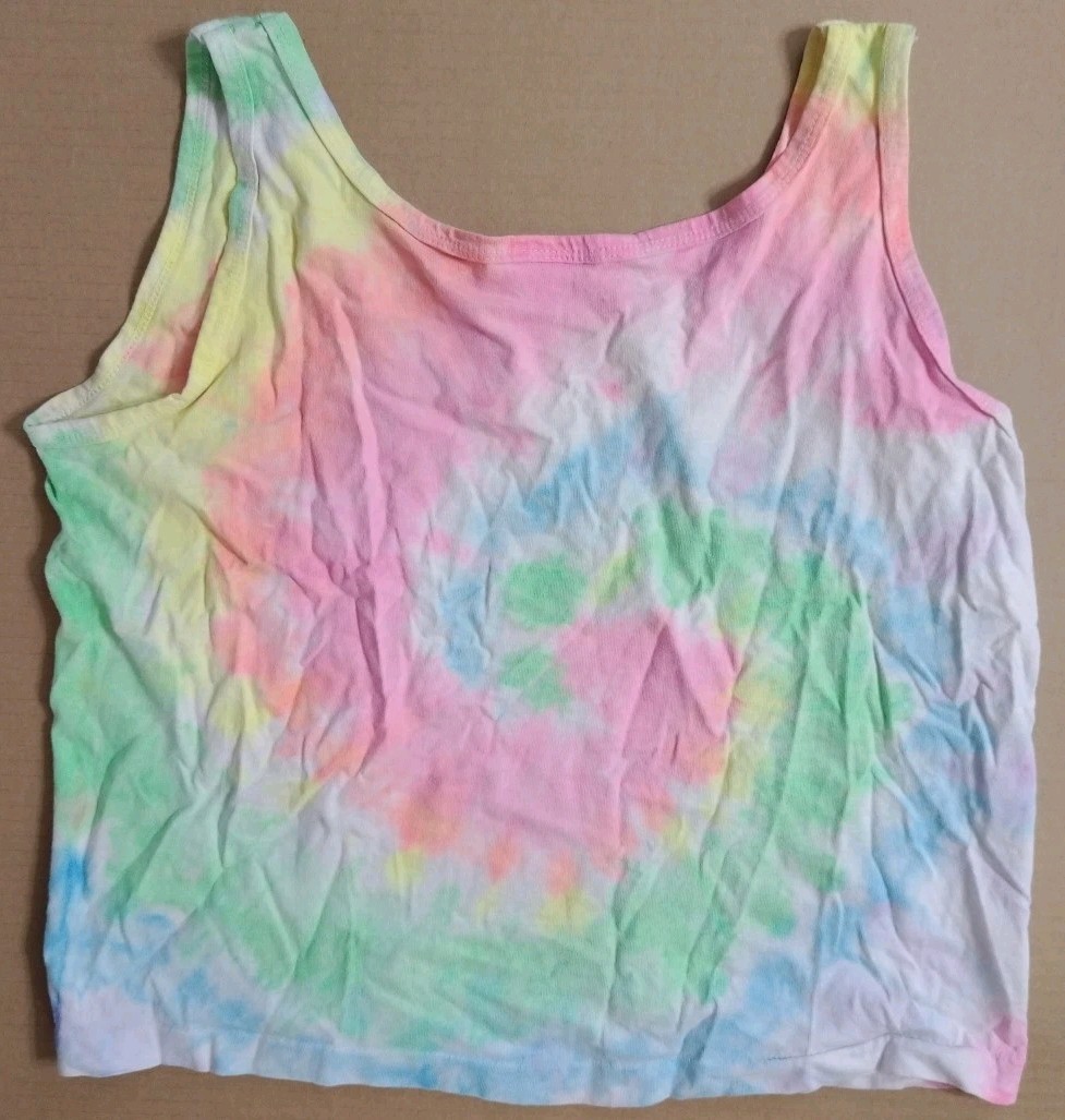 Vtg Clothing For Cool People Made In USA Osfa Tank Tie-dye 20 Long Single Stitch