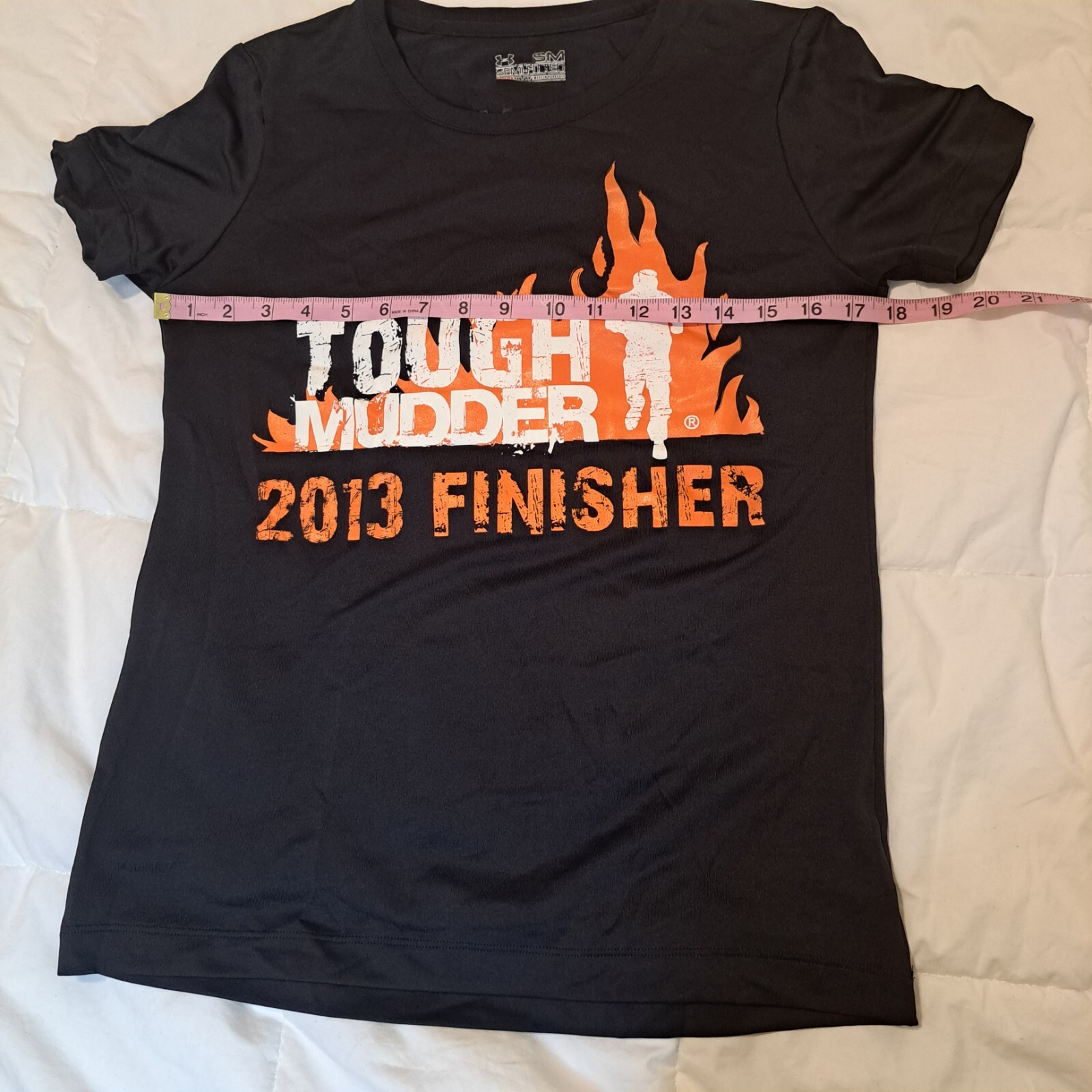 Under Armour Tough Mudder 2013 Finisher Heat Gear Black Size Small Semi Fitted