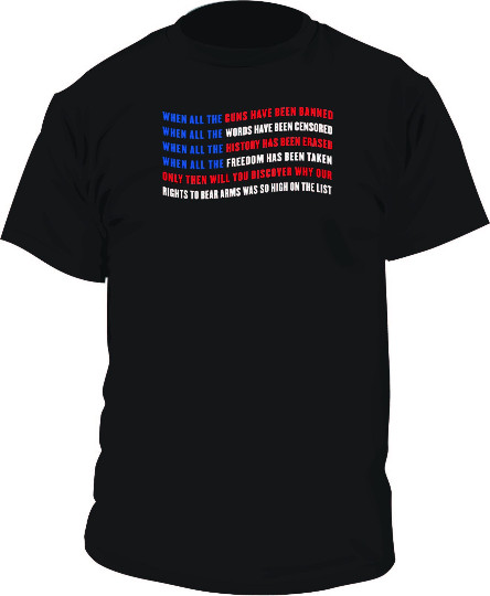 Patriotic American Flag 2nd Amendment 65poly/35 cotton blend t-shirt