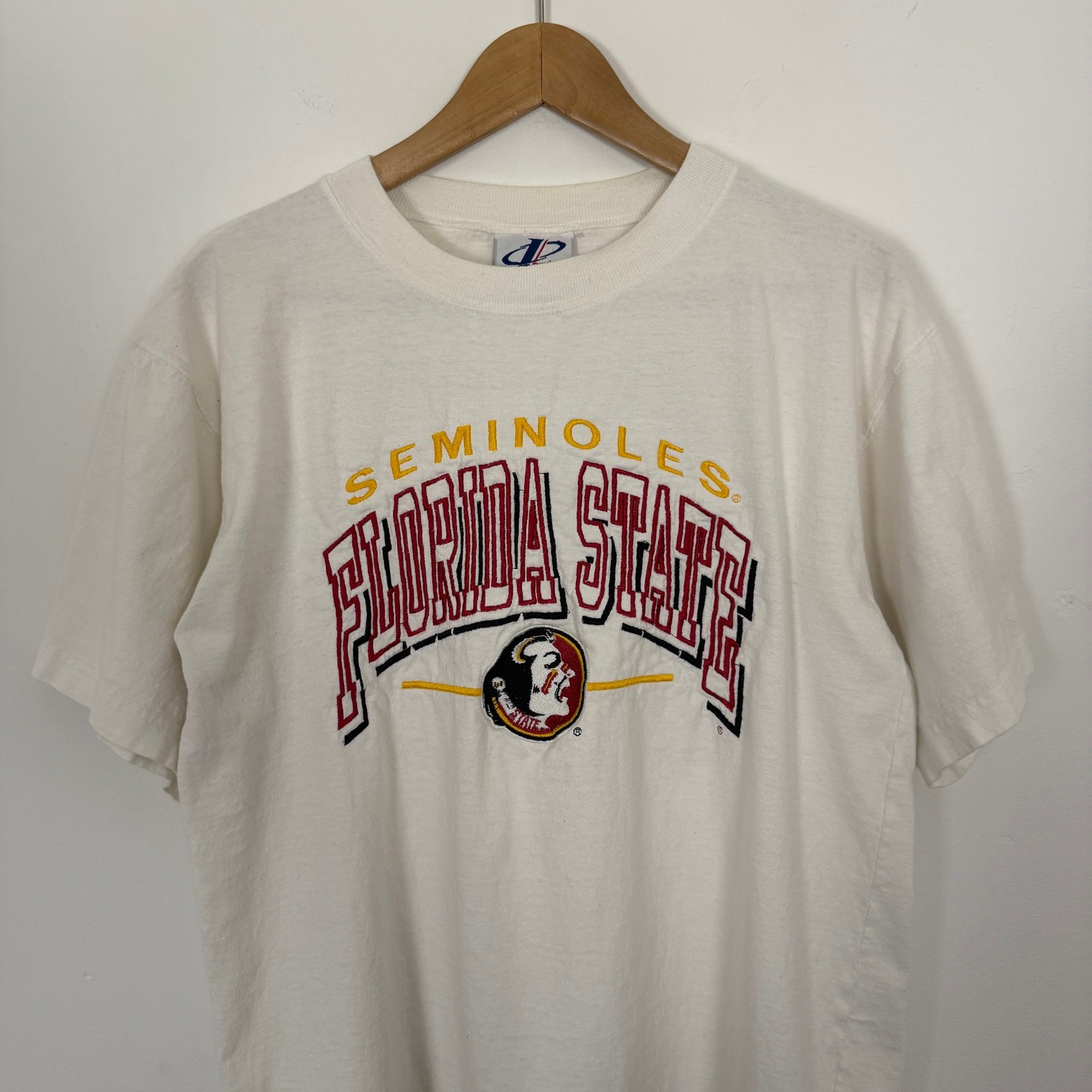 Vintage 90s Florida State Seminoles FSU NCAA Football Sports Tee Shirt White