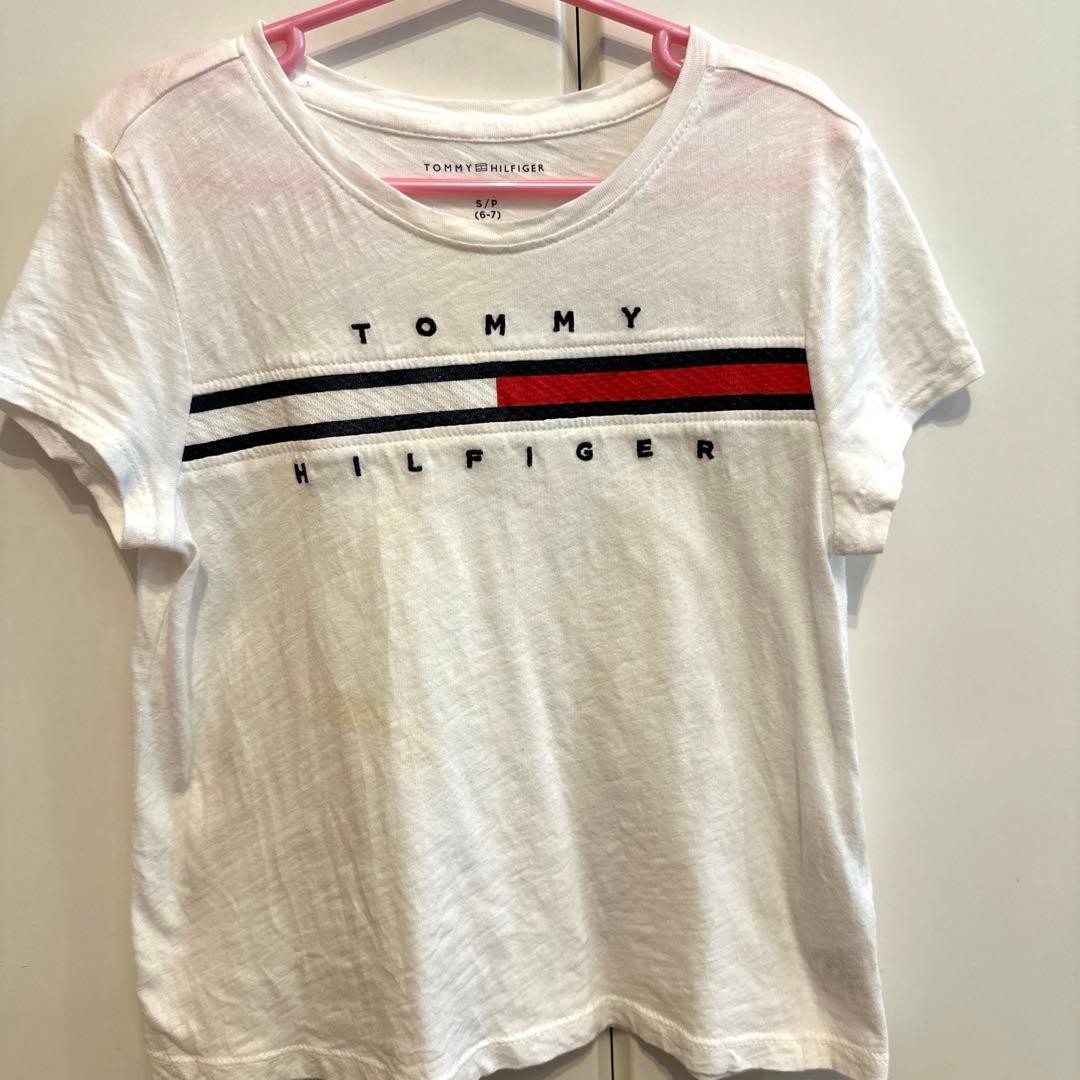 TOMMY HILFIGER T-Shirt Set 2pcs Size S 110 for Kids 6-7 Years
