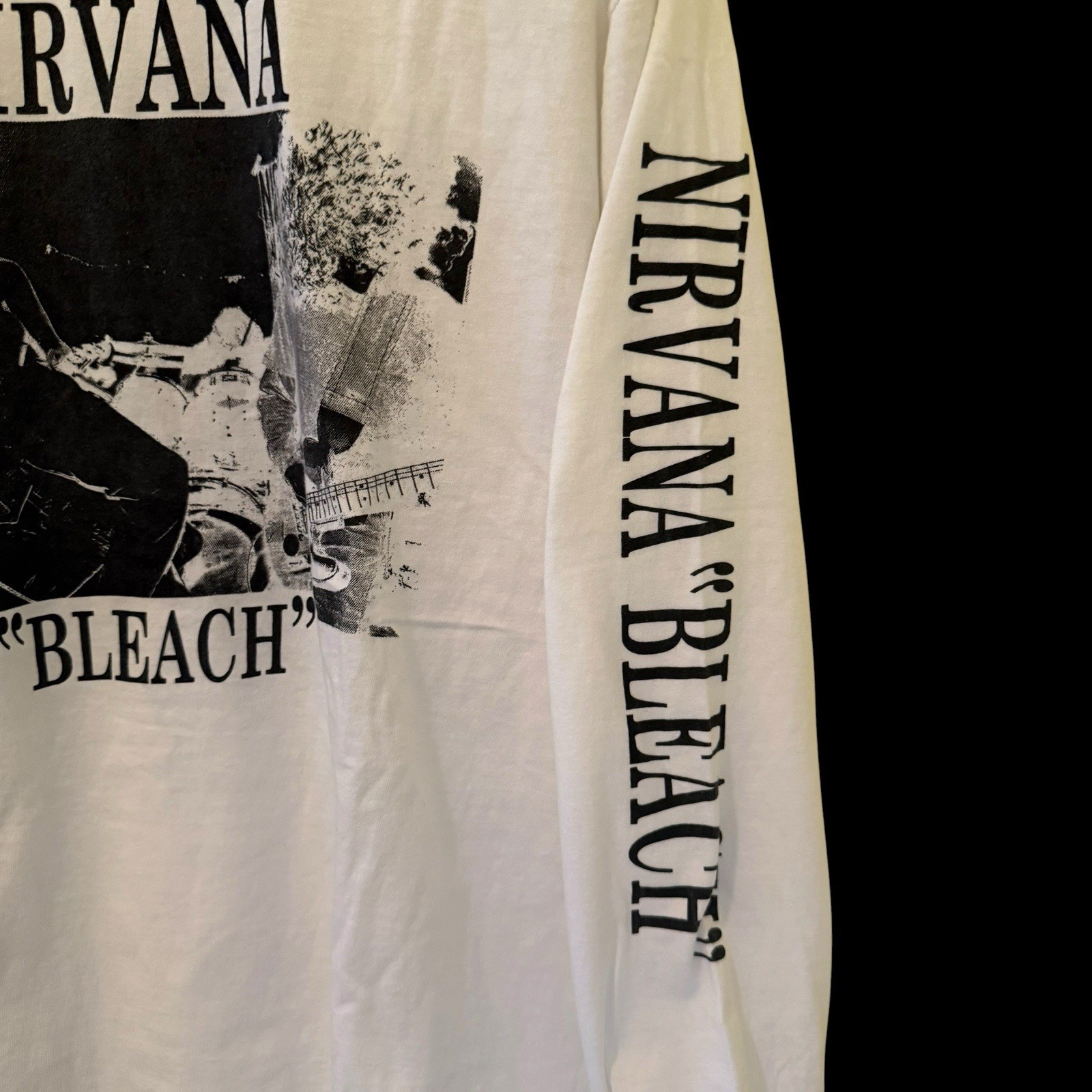 Nirvana BLEACH VTG Kurt Cobain Sub Pop Long Sleeve Grunge Band XL Shirt REPRINT
