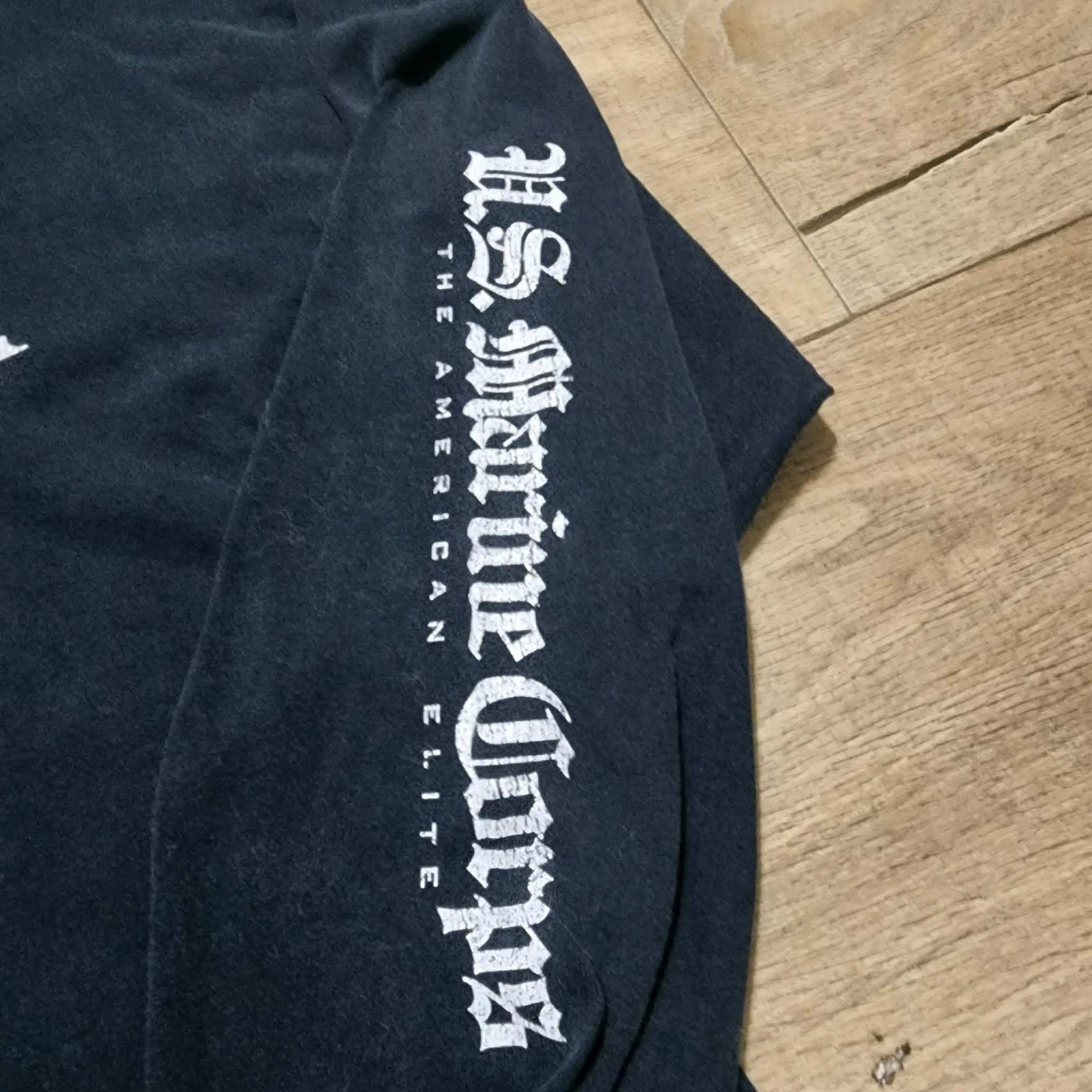 Gildan US Marine Corps Long Sleeve Shirt Mens XL Black Semper Fidelis USMC Tee