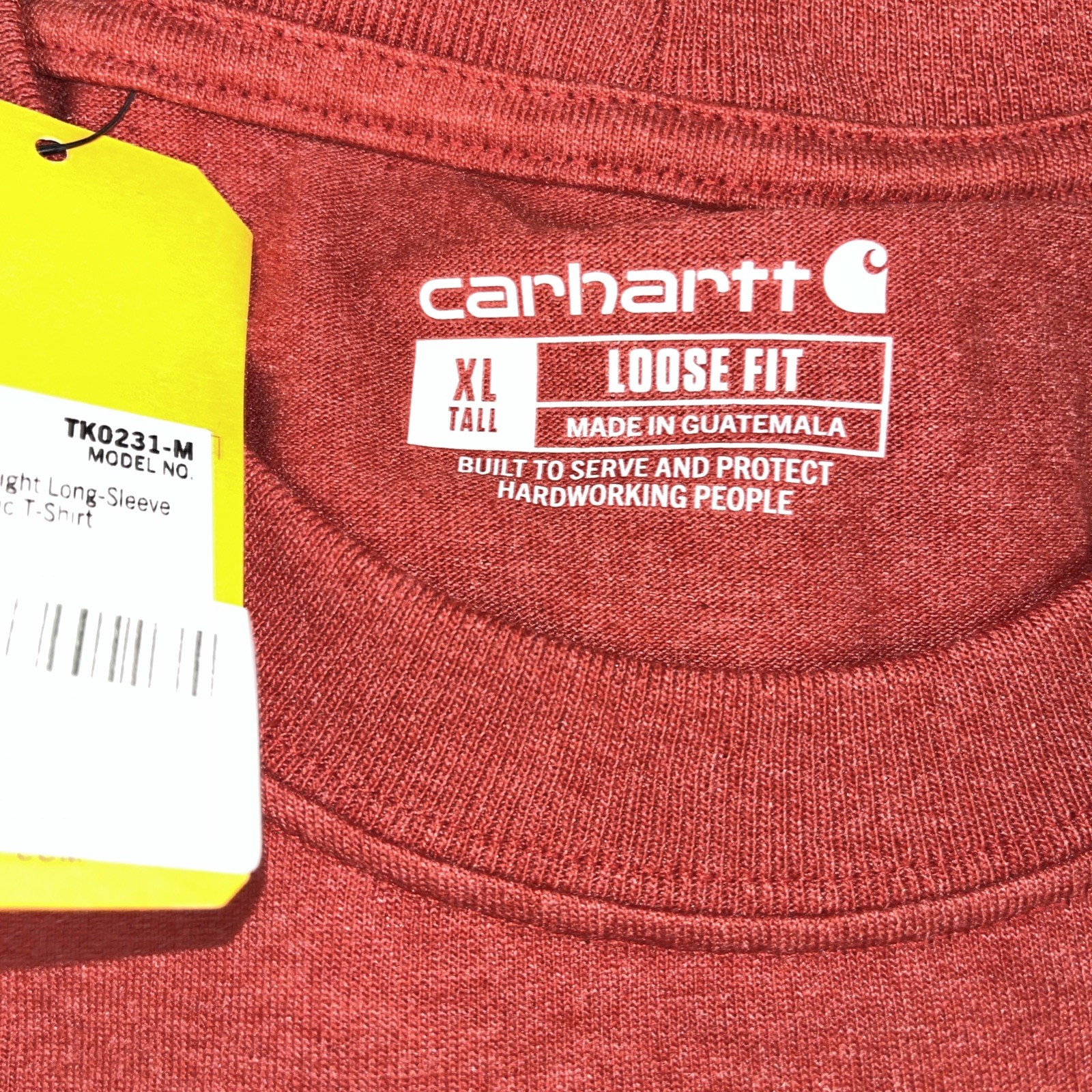 CARHARTT Loose Fit Heavyweight Long-Sleeve Logo Sleeve Graphic Size XL-Tall