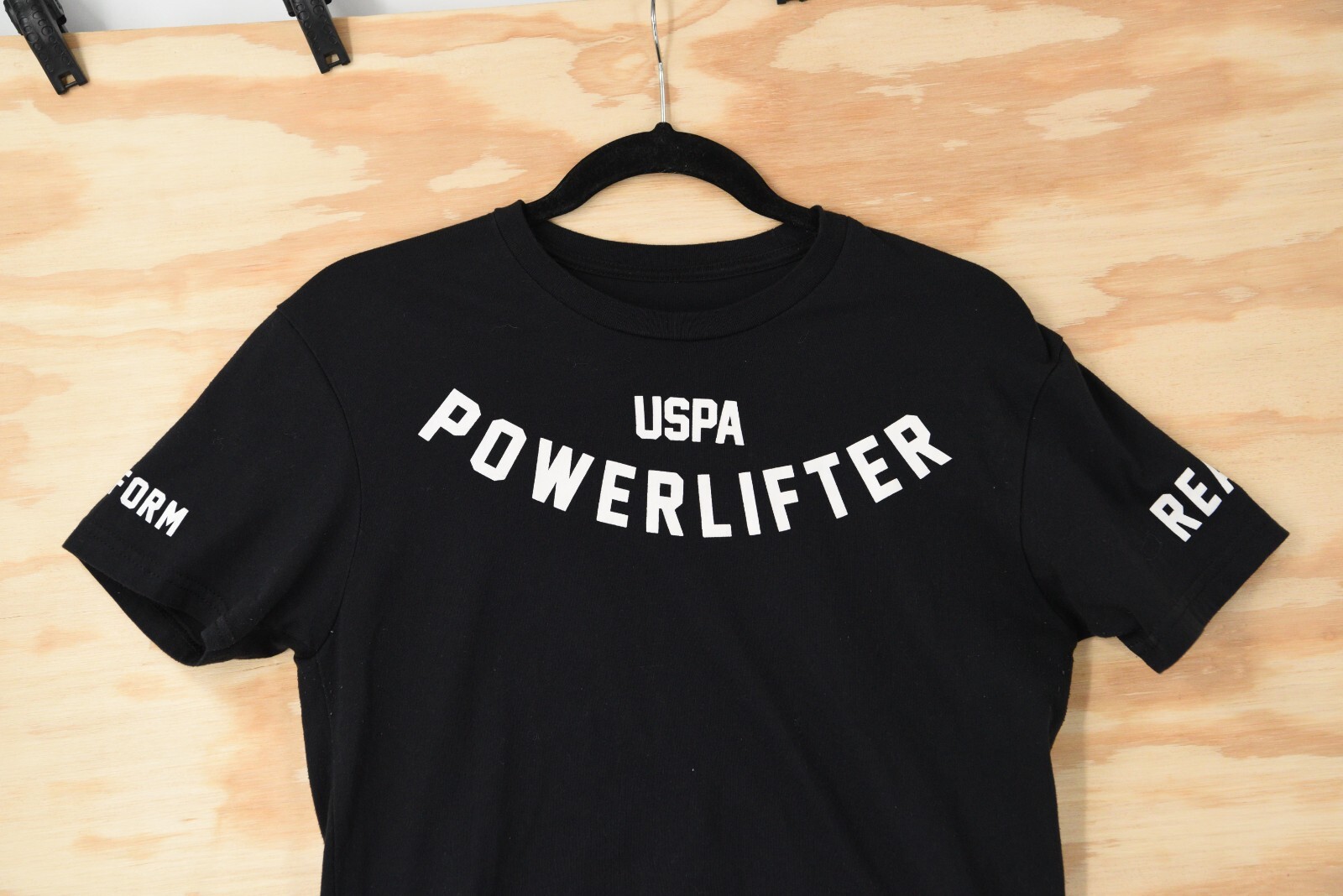 USPA POWERLIFTER platform Ready Competition T-Shirt Size Small Black