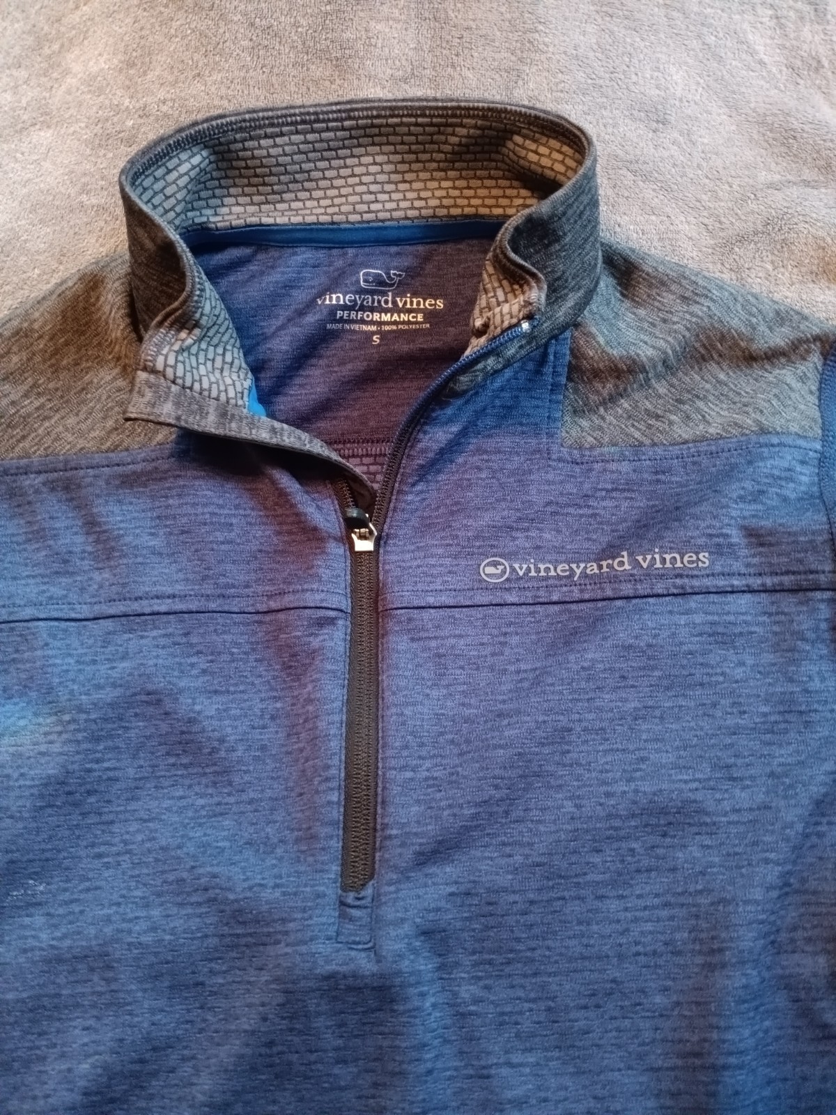 Vineyard Vines Lot 2 shirt Hoodie Long Sleeve Performance Pull Over 1/4 Zip Sz S