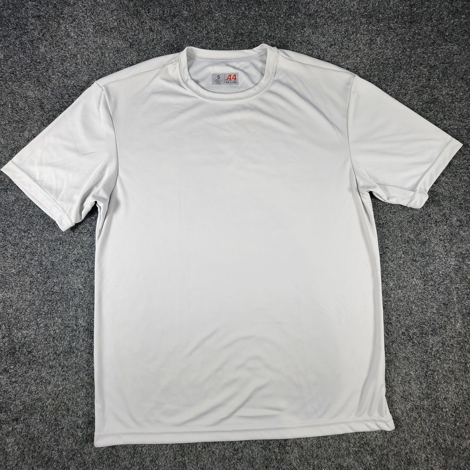 A4 Cooling Performance T-Shirt Mens Small Gray Short Sleeve Athletic Gym N3142