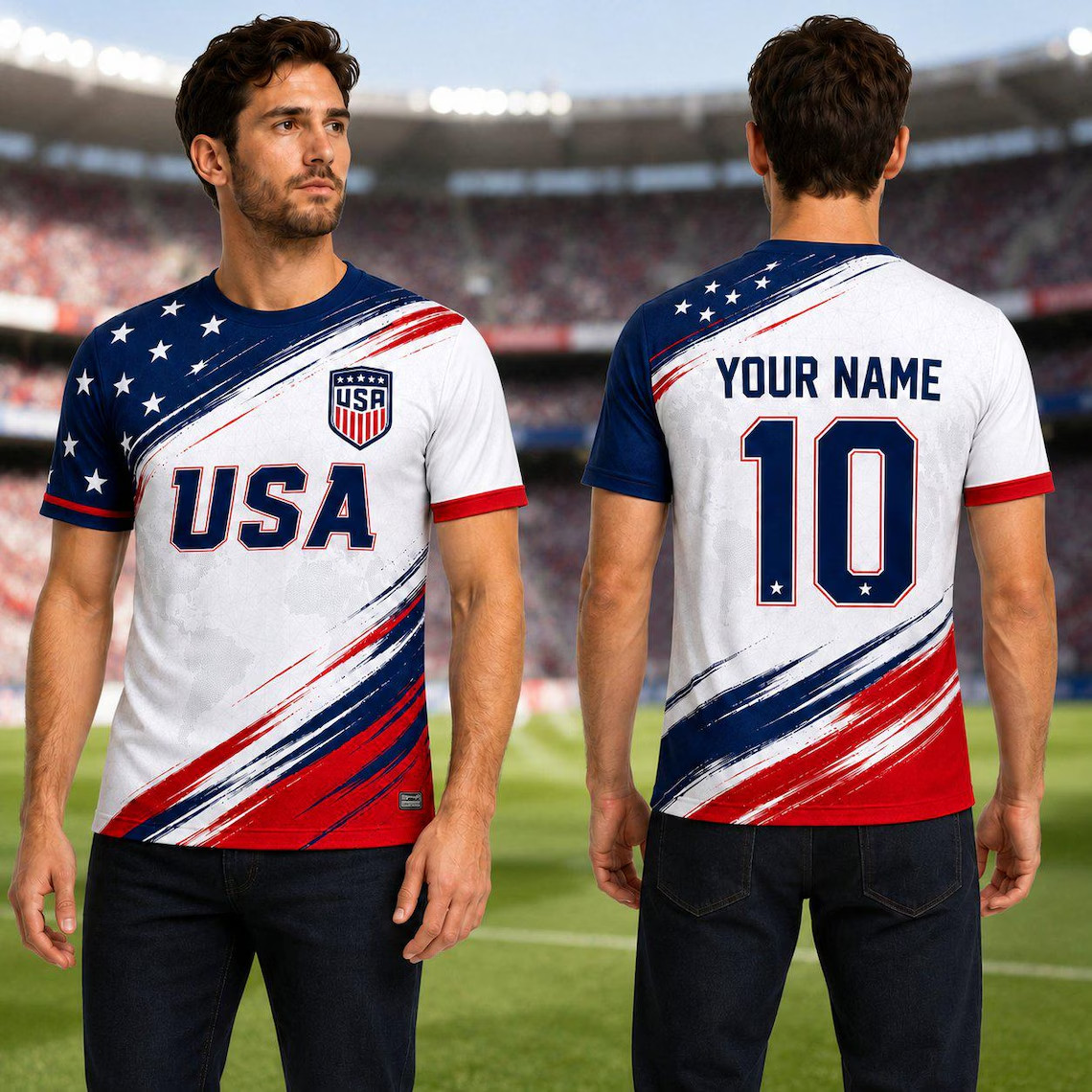 Personalized USA 2026 Soccer Jersey, Custom Name Number America Shirt (S-5XL)